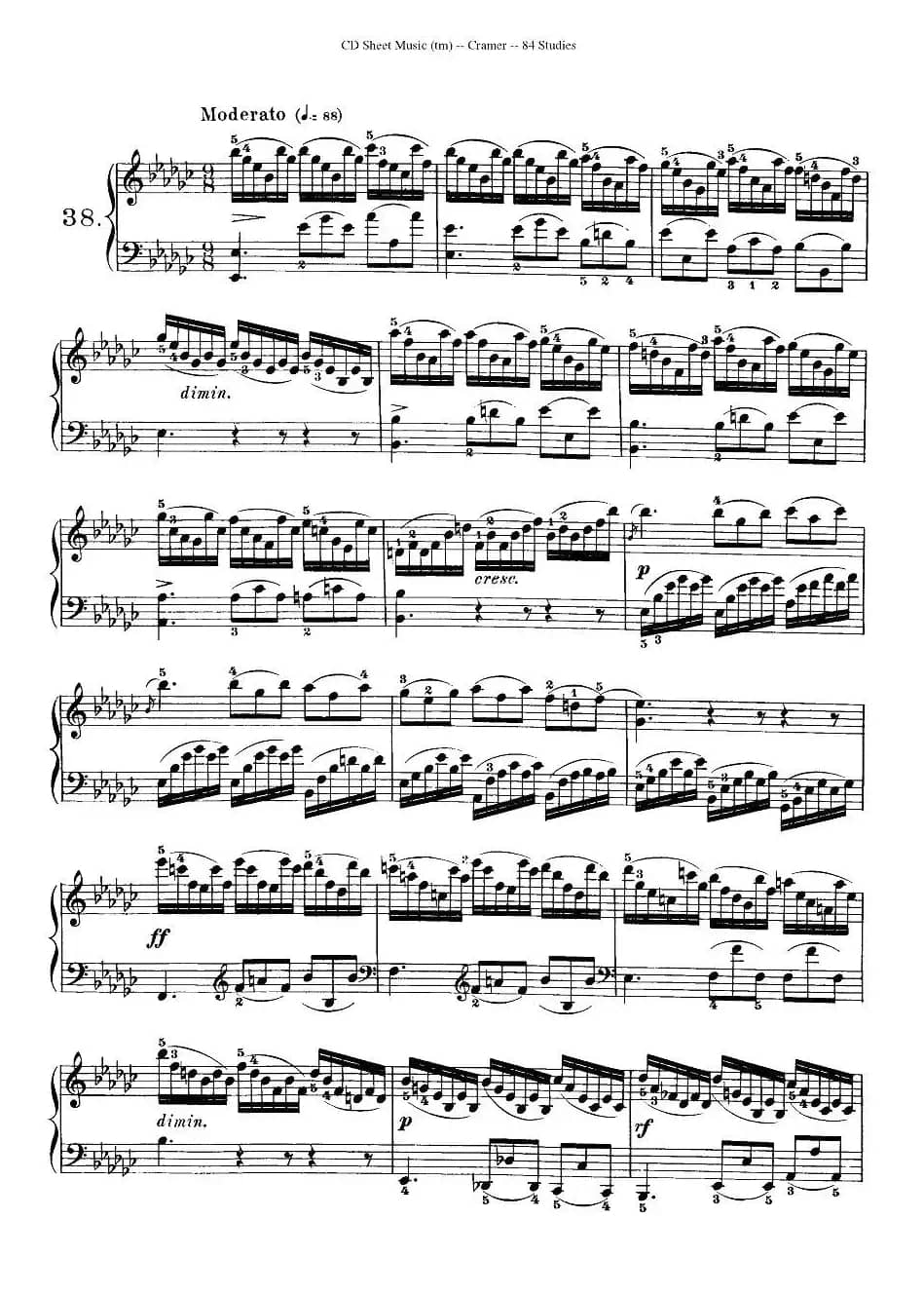 Cramer - 84 exercices（36—40）（克拉莫84首钢琴练习曲）