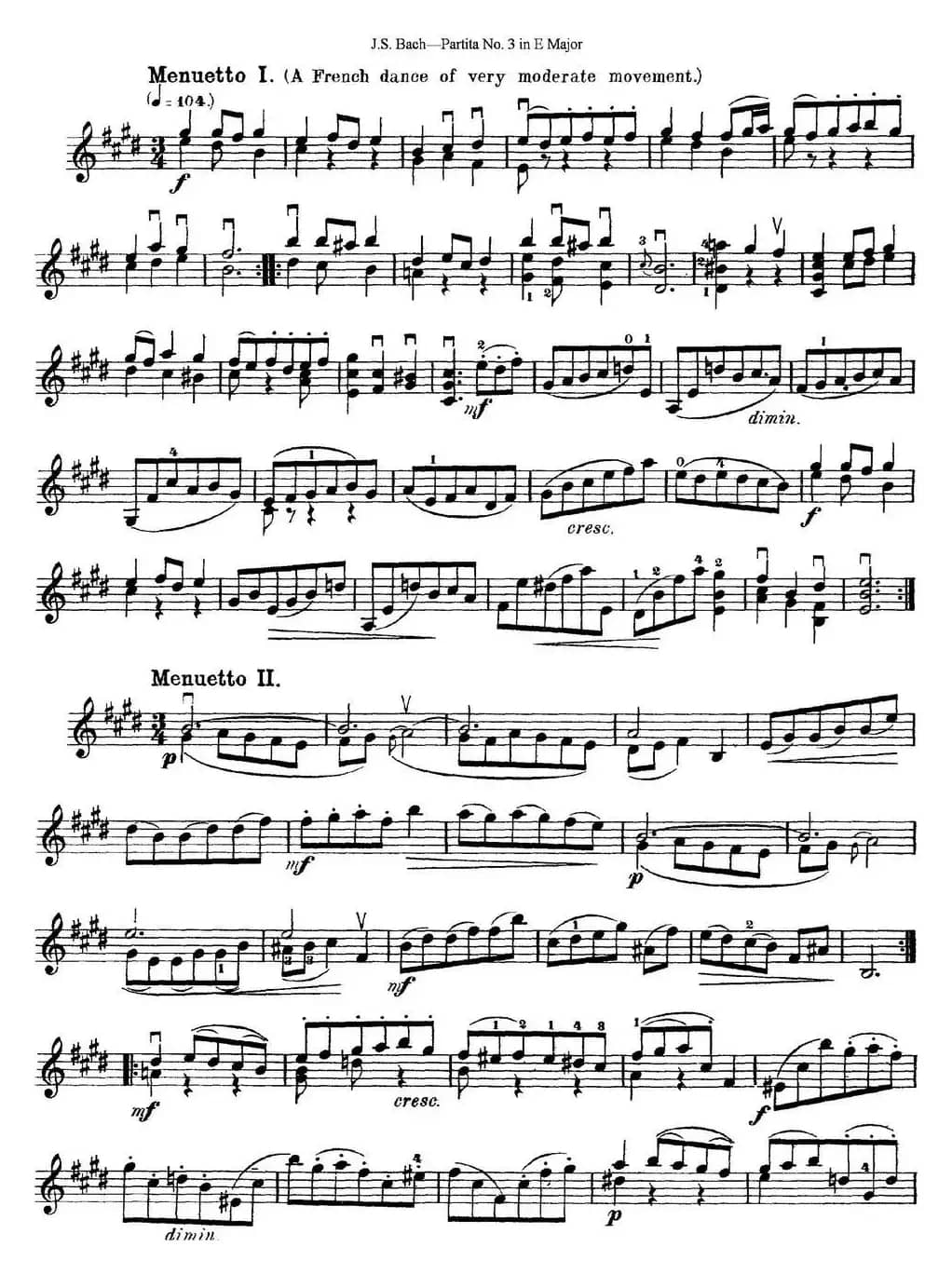 6 Violin Sonatas and Partitas 6.Partita No.3 in E Major