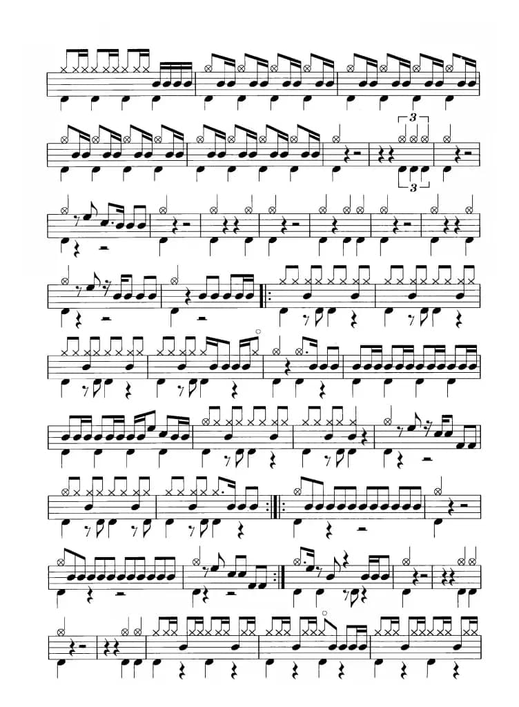 红色摇滚（鼓谱）