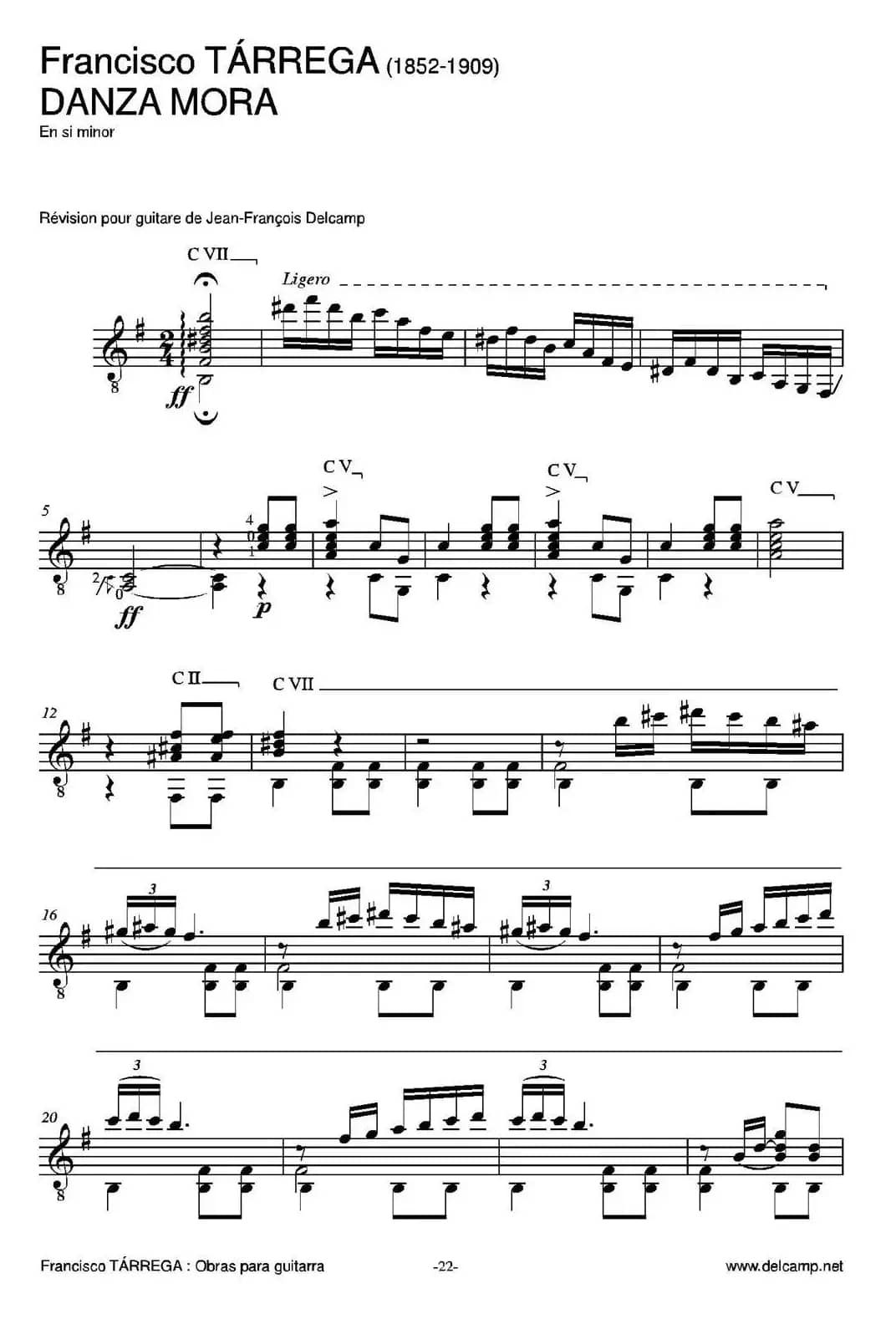 DANZA MORA（古典吉他）