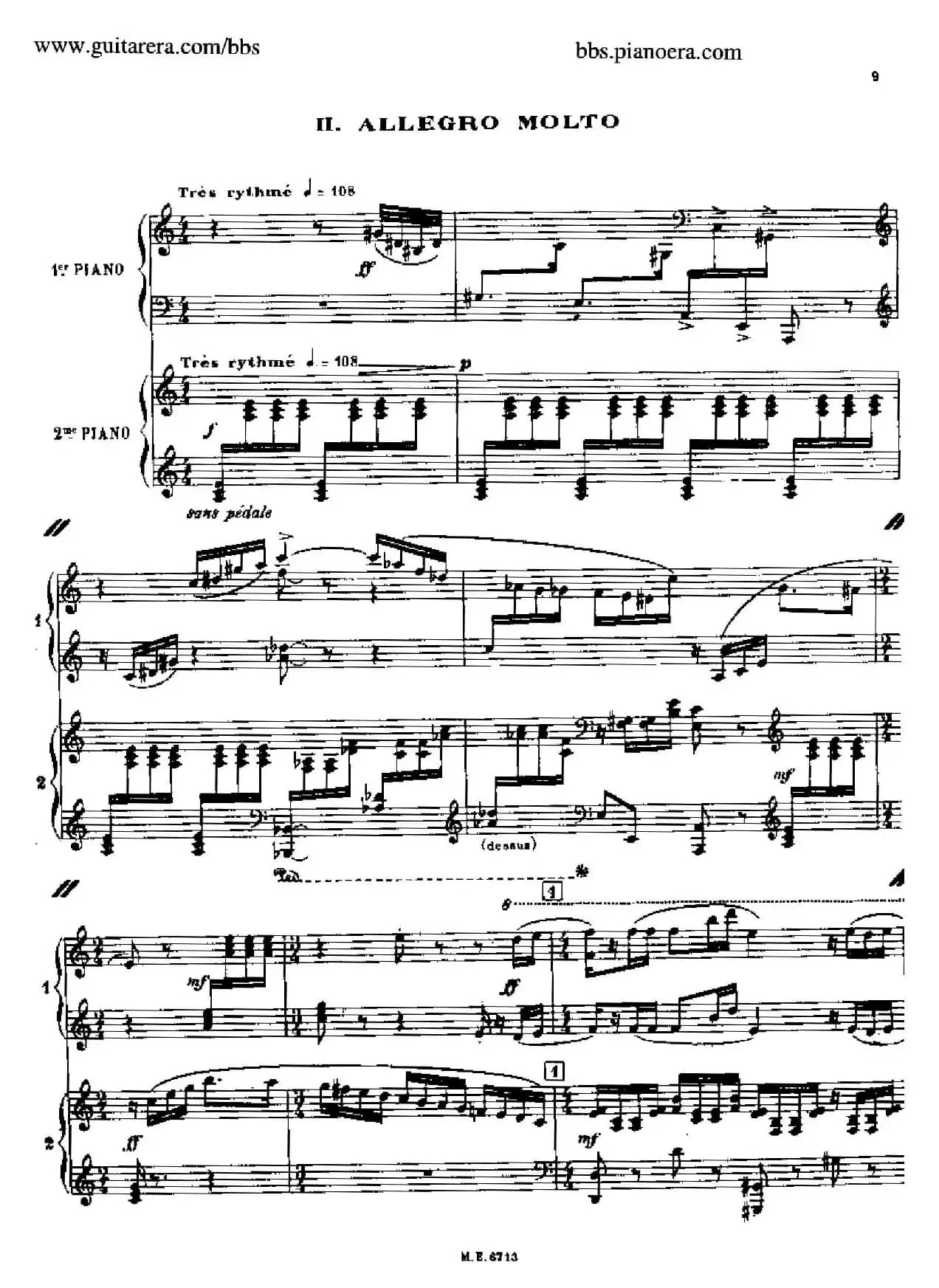 Sonata for Two Pianos（双钢琴奏鸣曲）