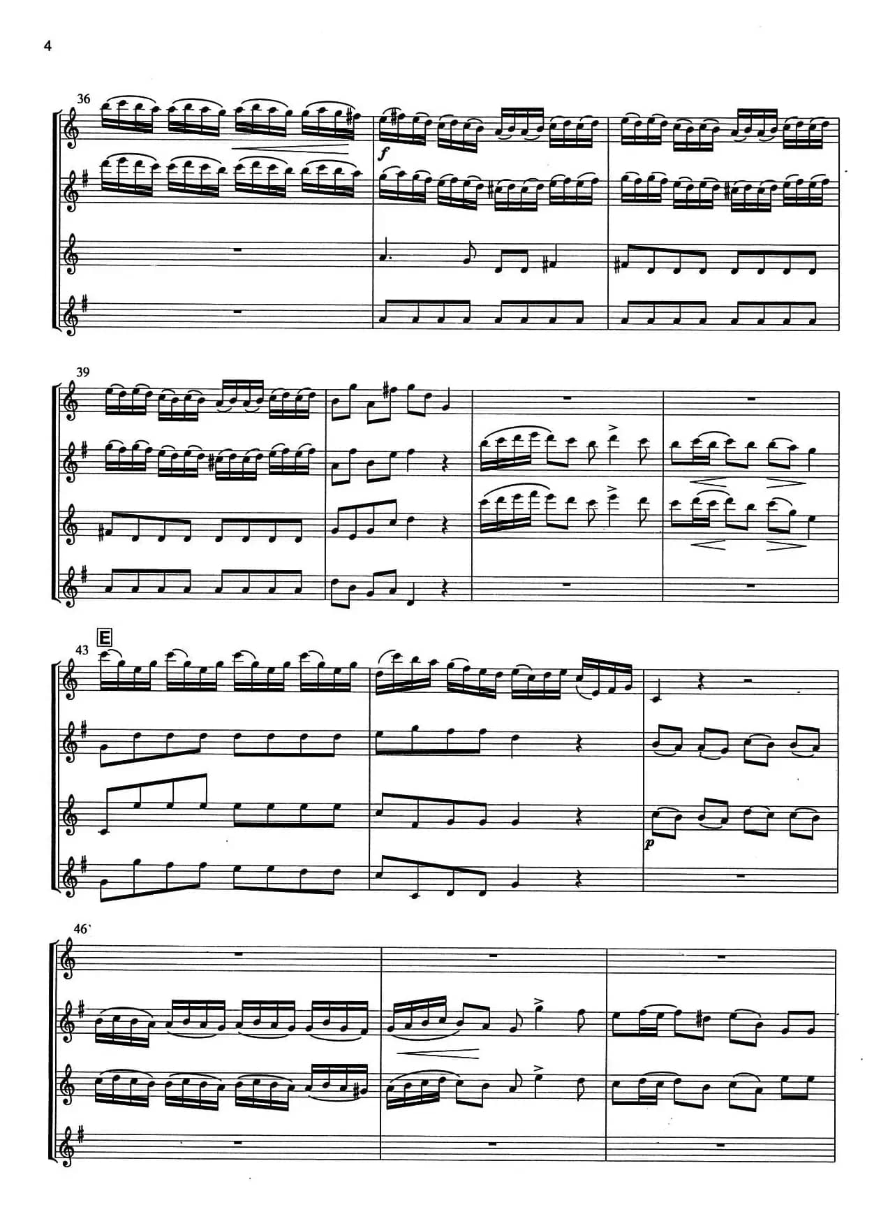 ARRIVEE DE LA REINE DE SABBAT（沙巴女王）（四重奏总谱）