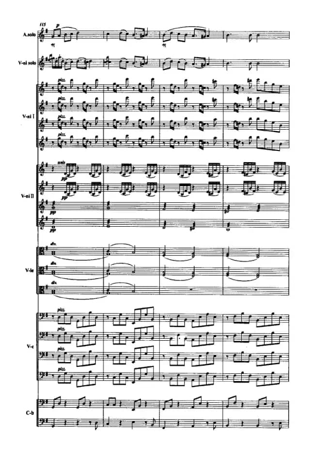 半个月亮爬上来（弦乐队+独奏小提琴+女中音）