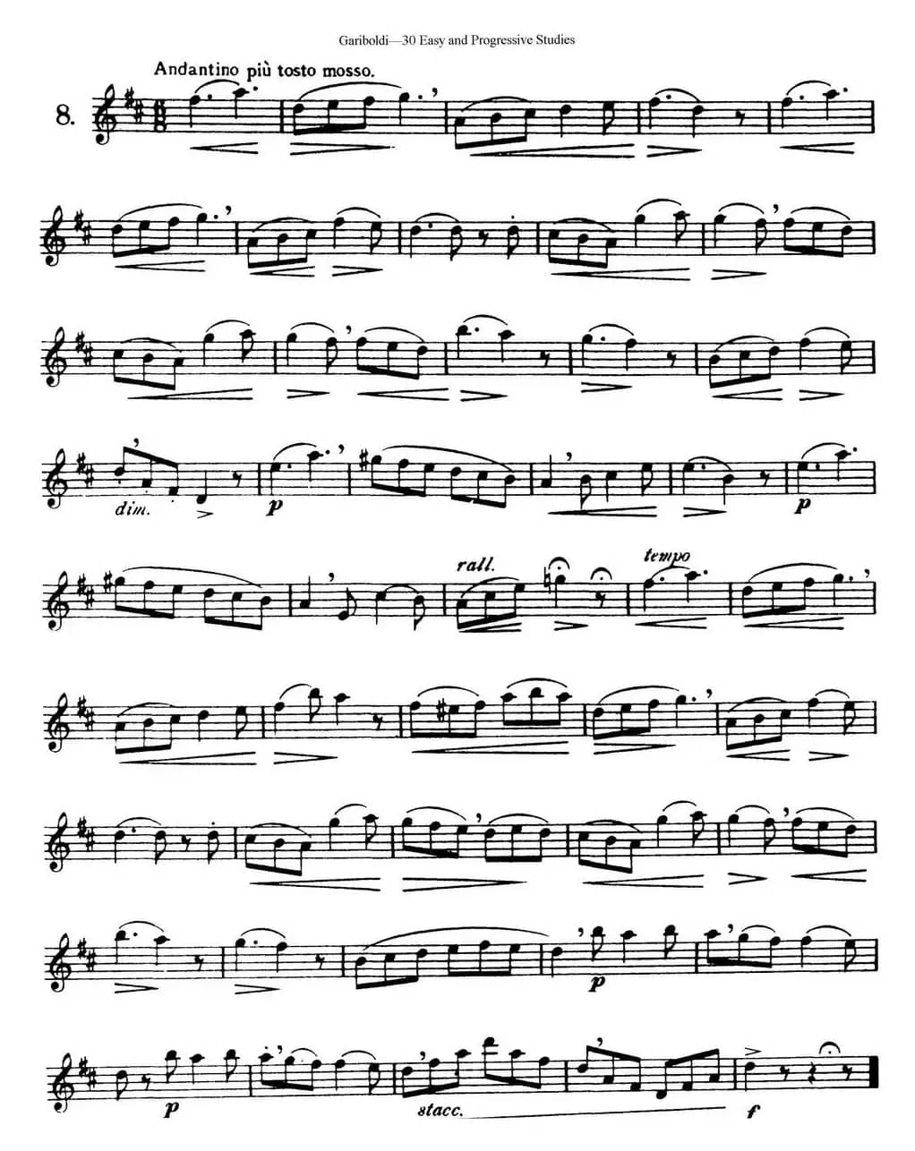 三十首基础及提高练习曲（NO.8）