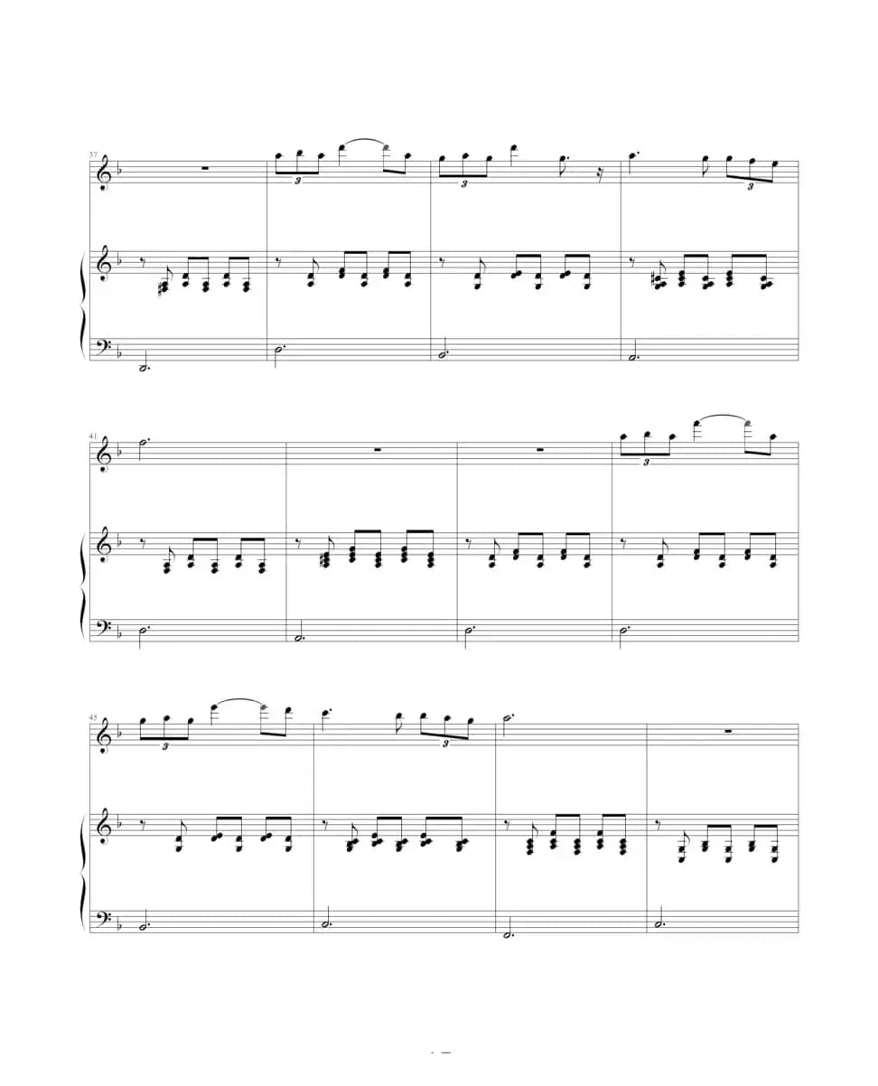 舒伯特小夜曲（钢琴伴奏谱）