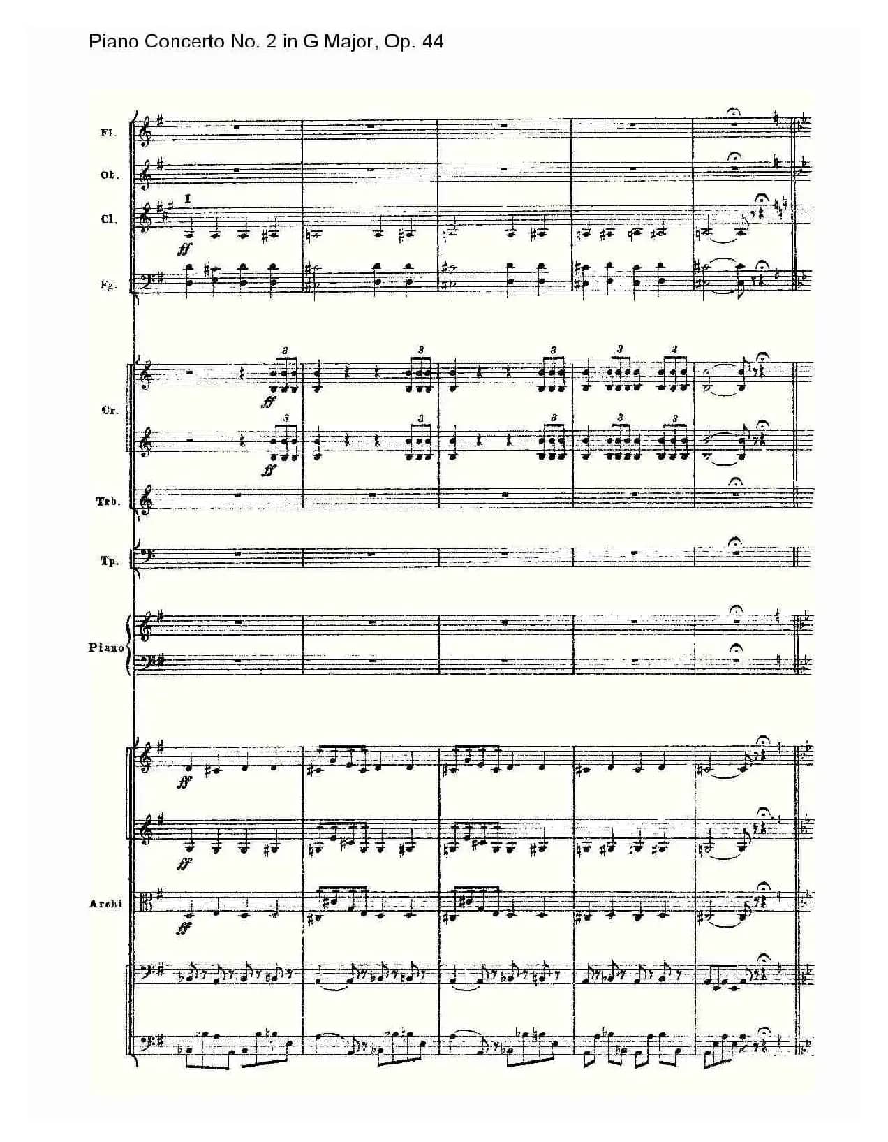 G大调第二钢琴协奏曲, Op.44第一乐章（三）