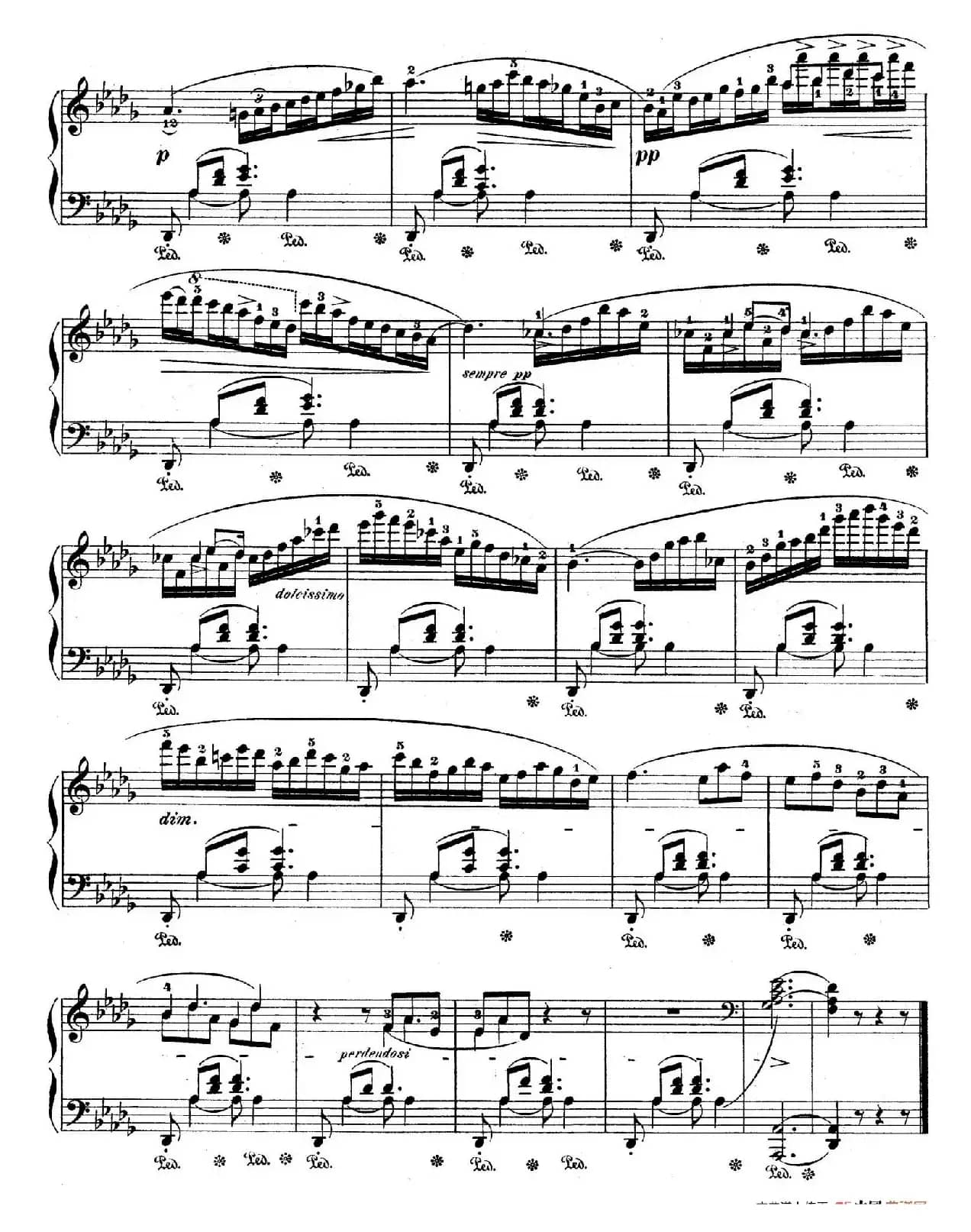 Berceuse in D-flat Major Op.57（降D大调摇篮曲）