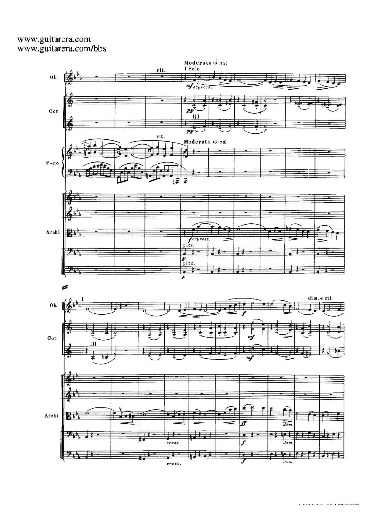 c小调第二钢琴协奏曲 Op.18（第三乐章总谱P1——12）