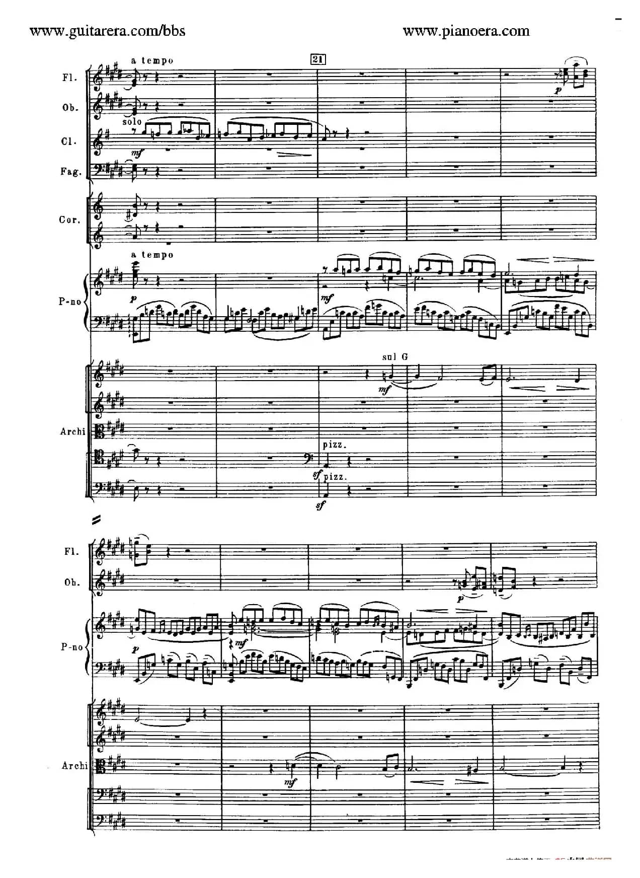 c小调第二钢琴协奏曲 Op.18（第二乐章总谱）