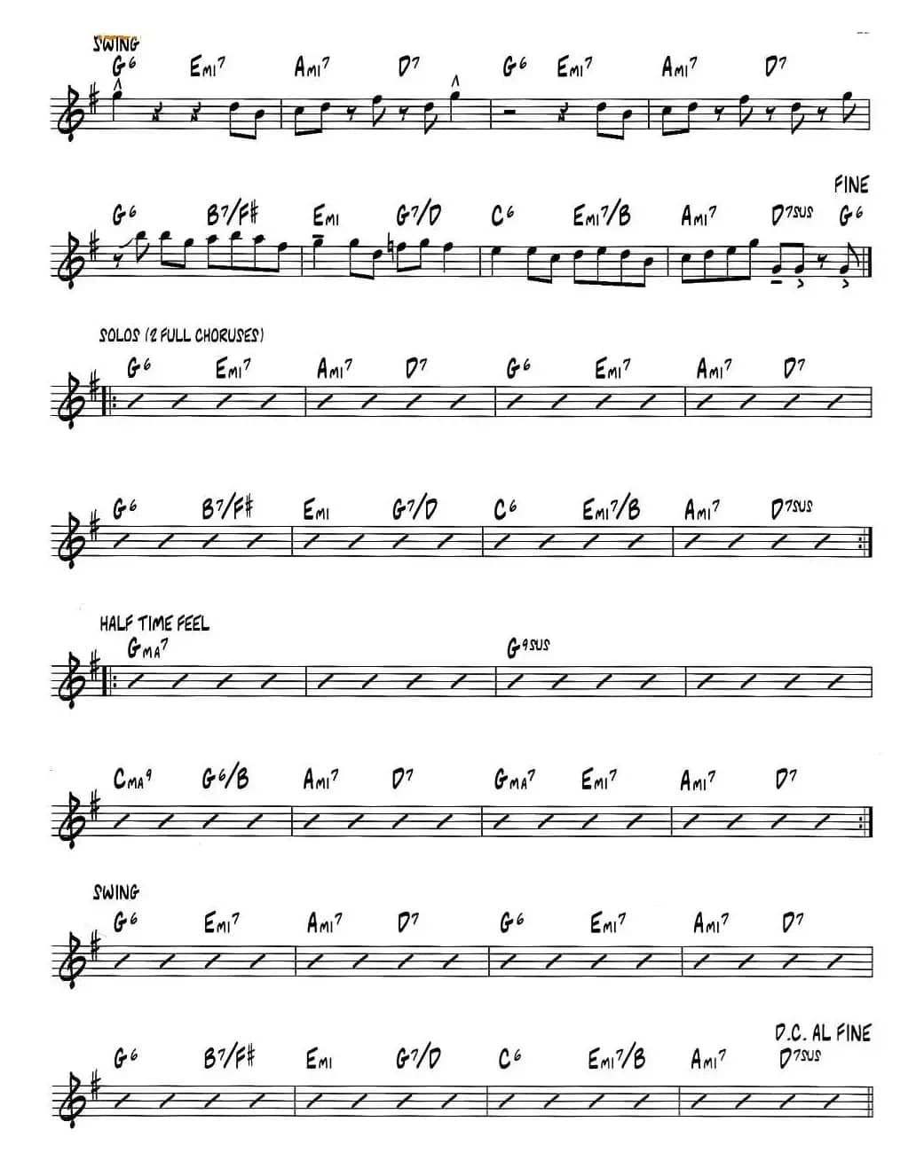 BIJI（jazz系列萨克斯谱）