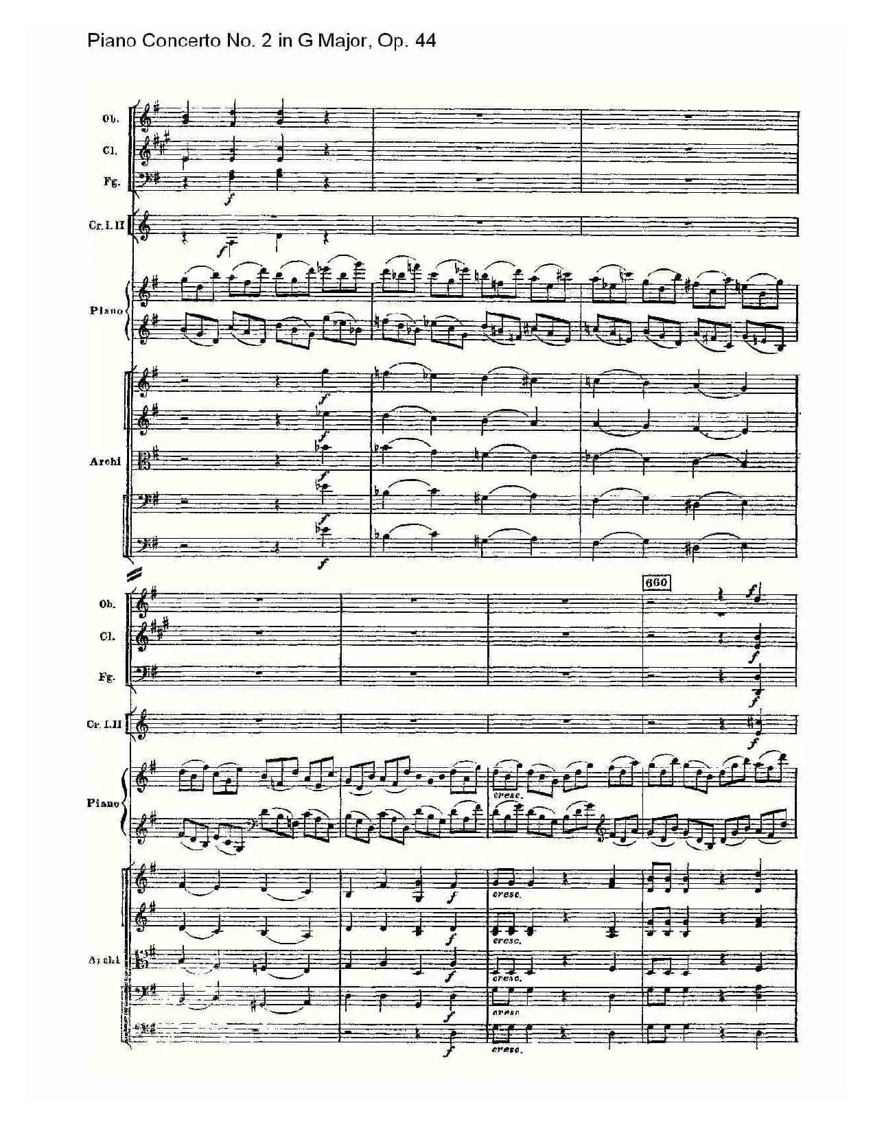 G大调第二钢琴协奏曲, Op.44第一乐章（三）