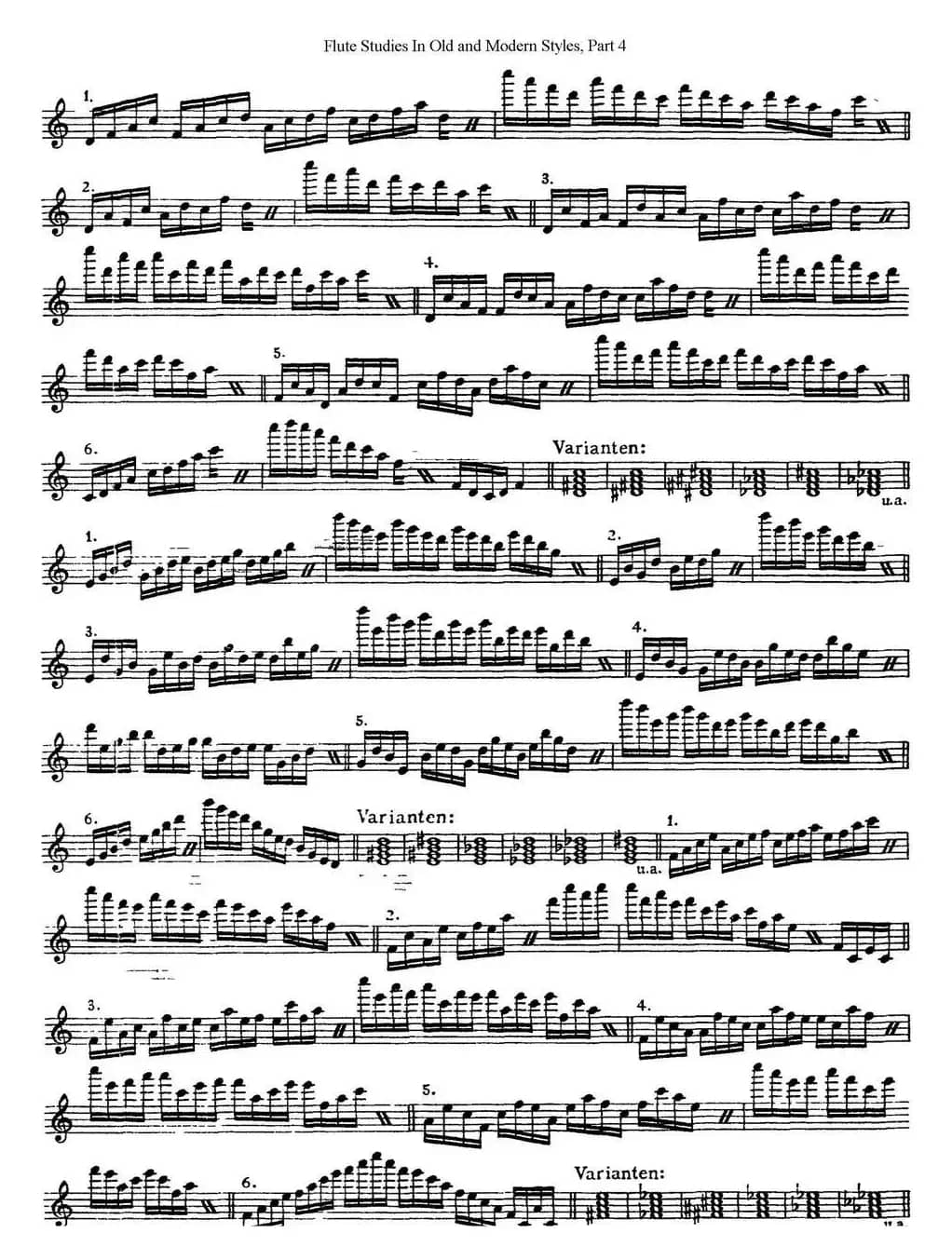 斯勒新老风格长笛练习重奏曲（第四部分）（NO.24）