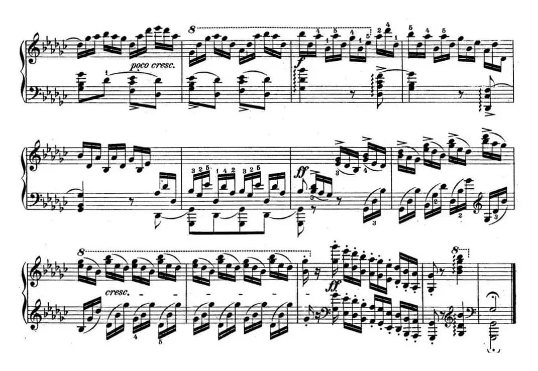 肖邦练习曲5 Op.10 No.5 黑键 降G大调 Gb major Black Key