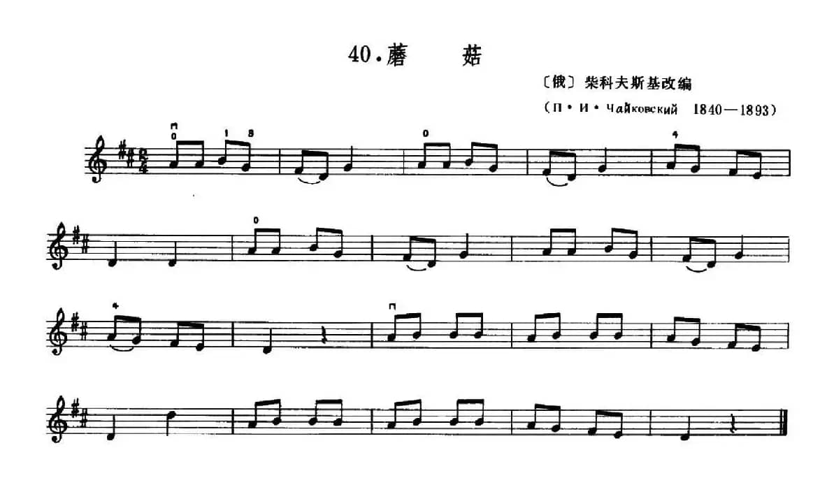 学琴之路练习曲40、蘑菇