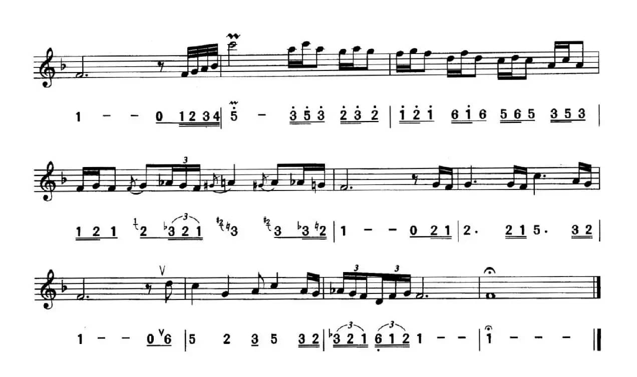 茉莉花（线简谱对照版）