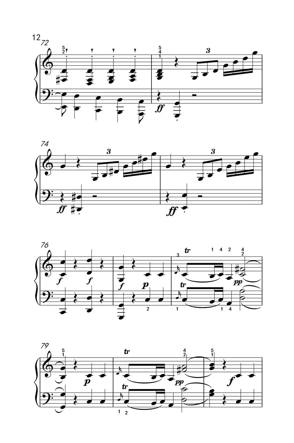 奏鸣曲 Opus 2 Nr.3 第一乐章（贝多芬奏鸣曲集 1）