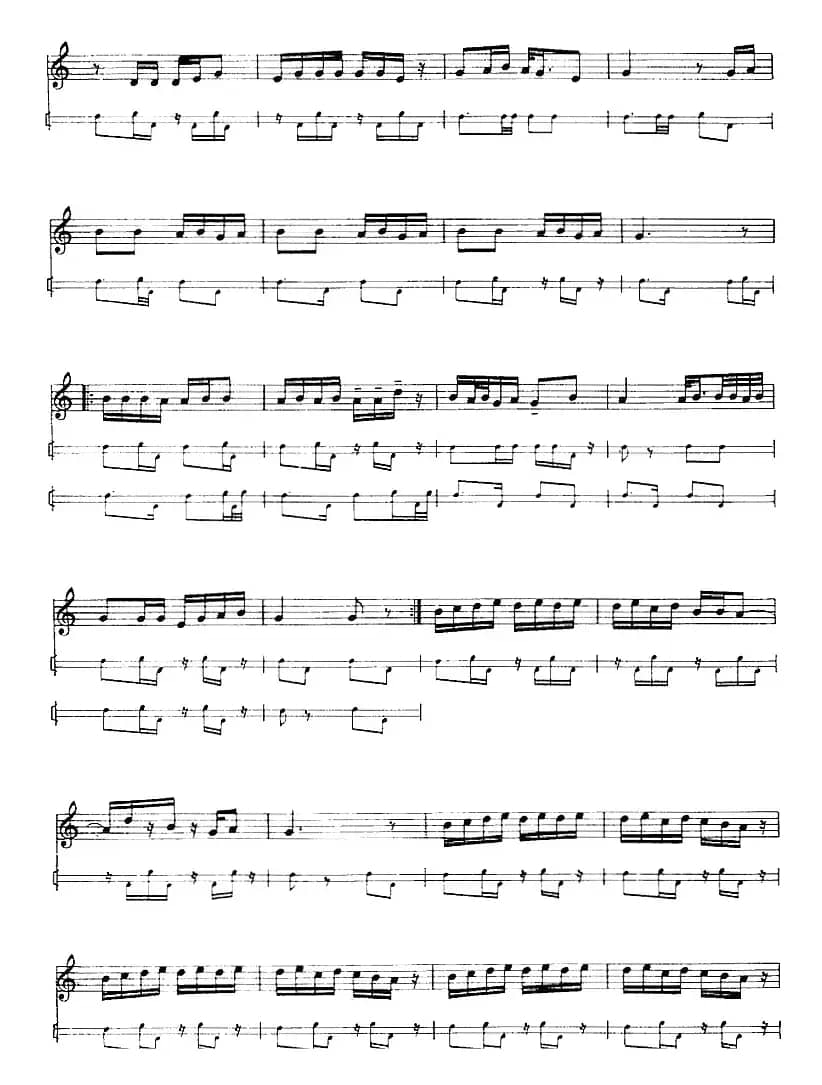 十二木卡姆：Ⅰ 拉克木卡姆 21——31（主旋律谱）