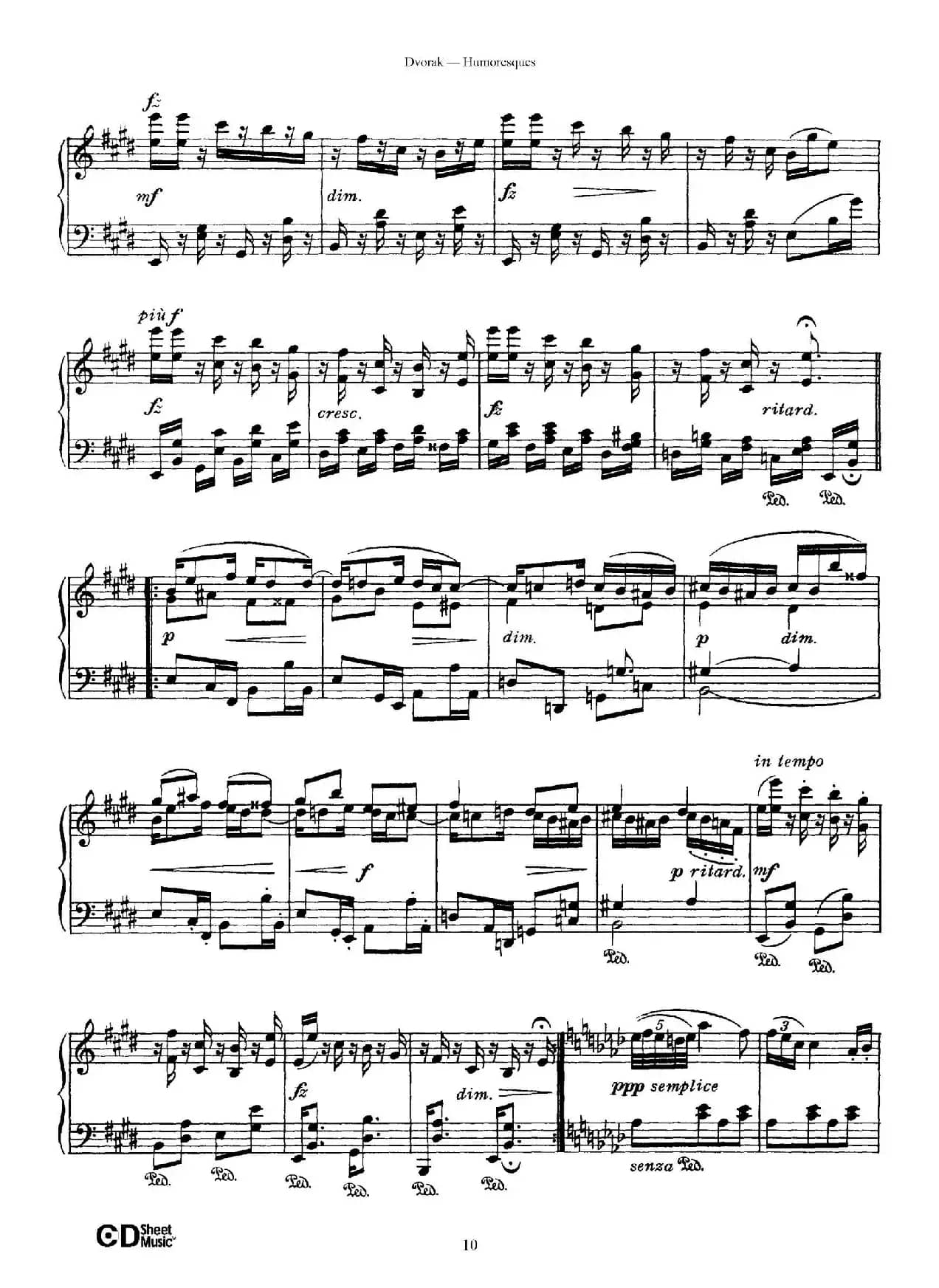 8 Humoresques Op.101（8首幽默曲·3）