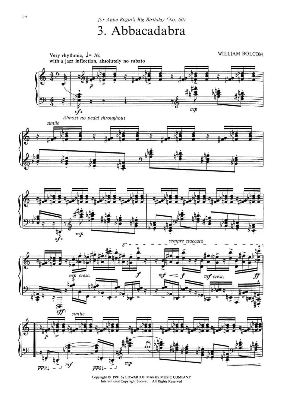 Three Dance Ptraits（3首舞蹈肖像·3）