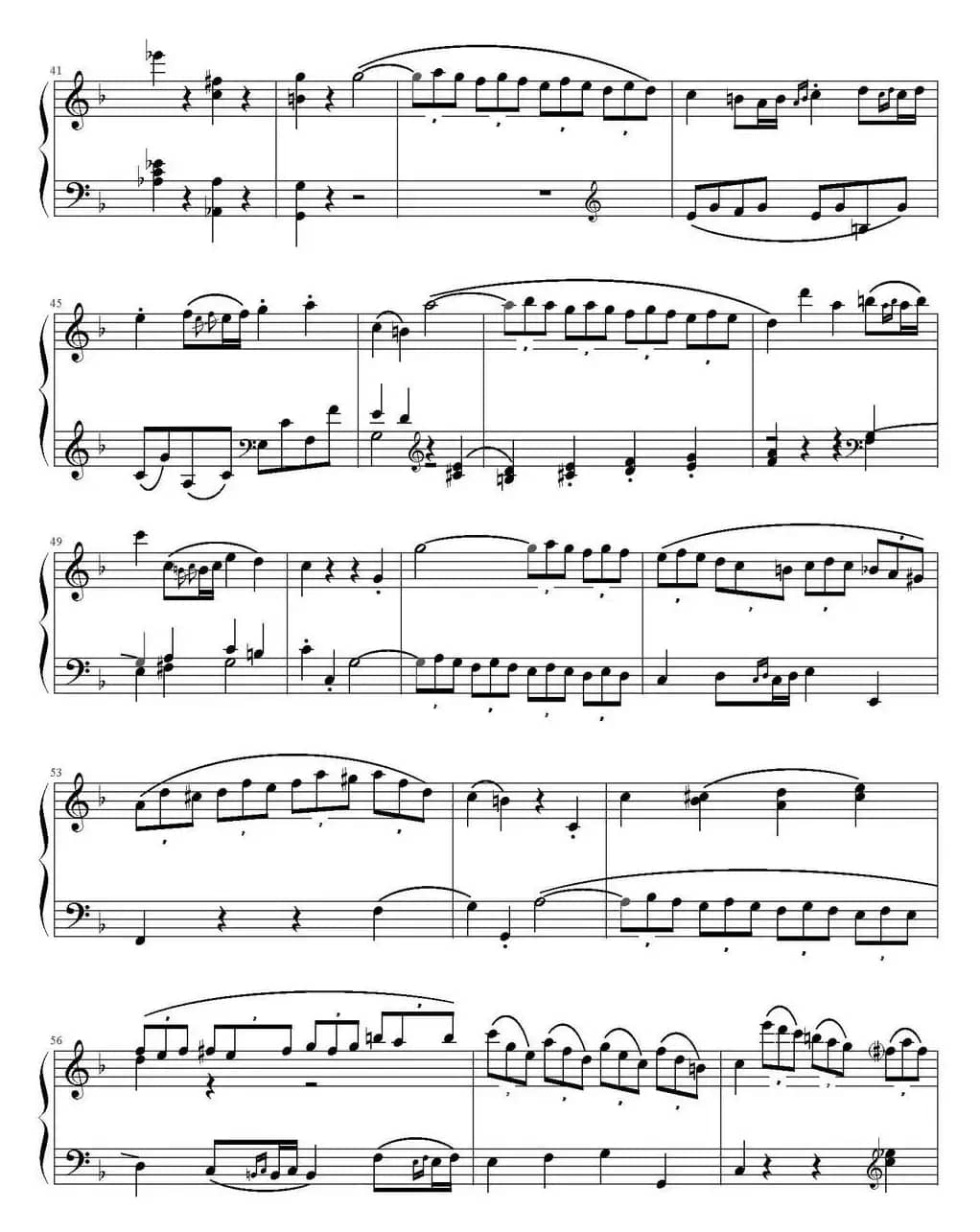 F大调奏鸣曲第一乐章 