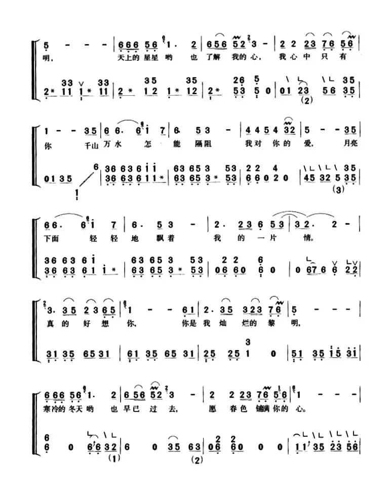 真的好想你（弹唱谱）