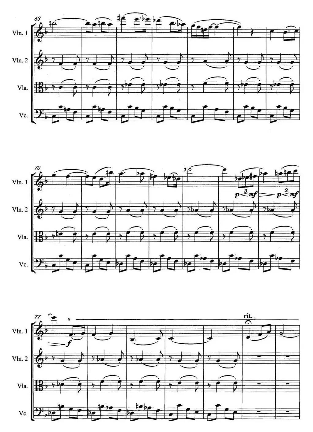 嘹歌（弦乐四重奏）