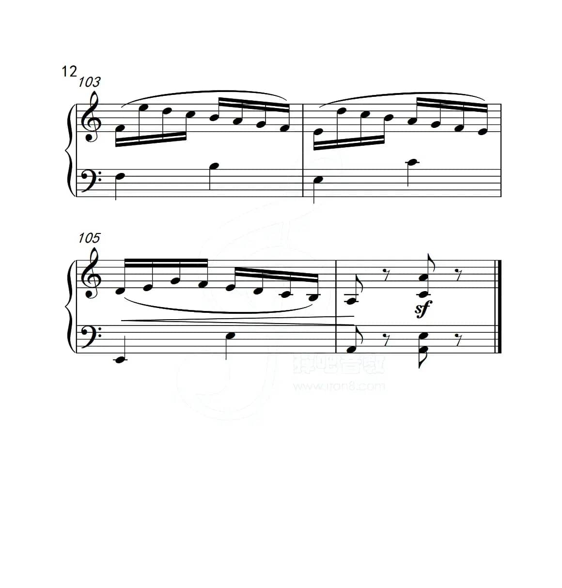 第五级A组 帕格尼尼主题变奏曲（选段）（中国音乐学院钢琴考级作品1~6级）