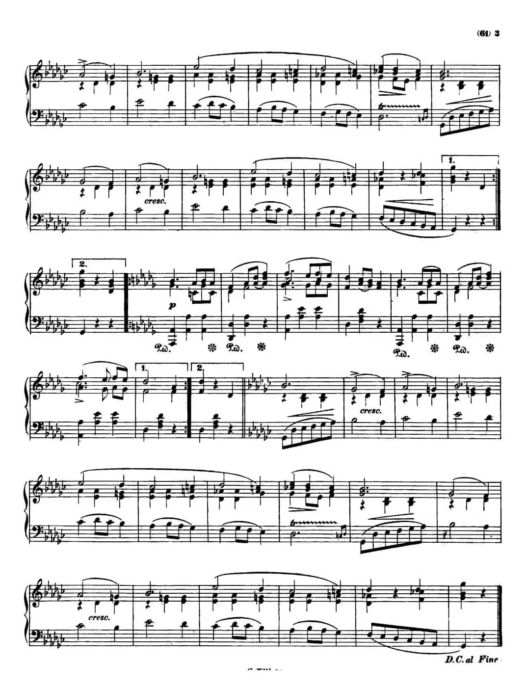 降D大调圆舞曲Op.70-3 