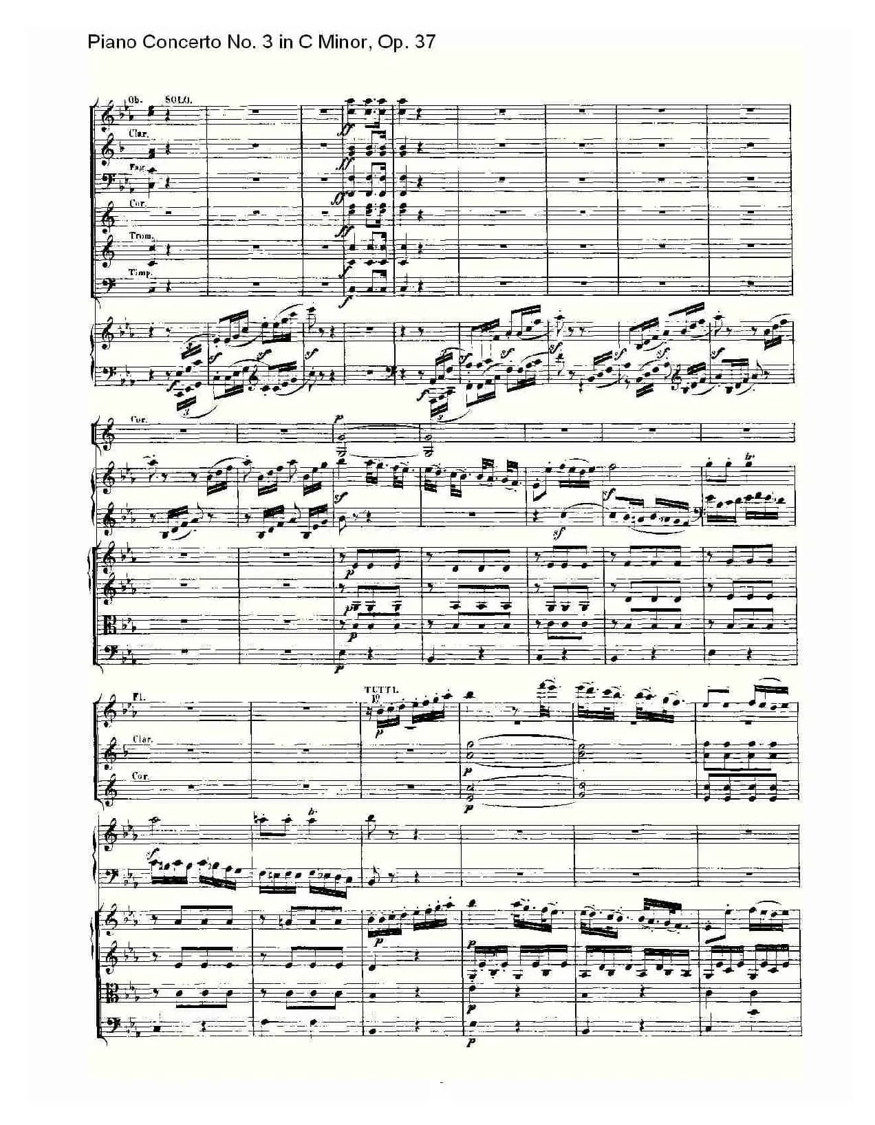 C小调钢琴第三协奏曲 Op.37  第三乐章