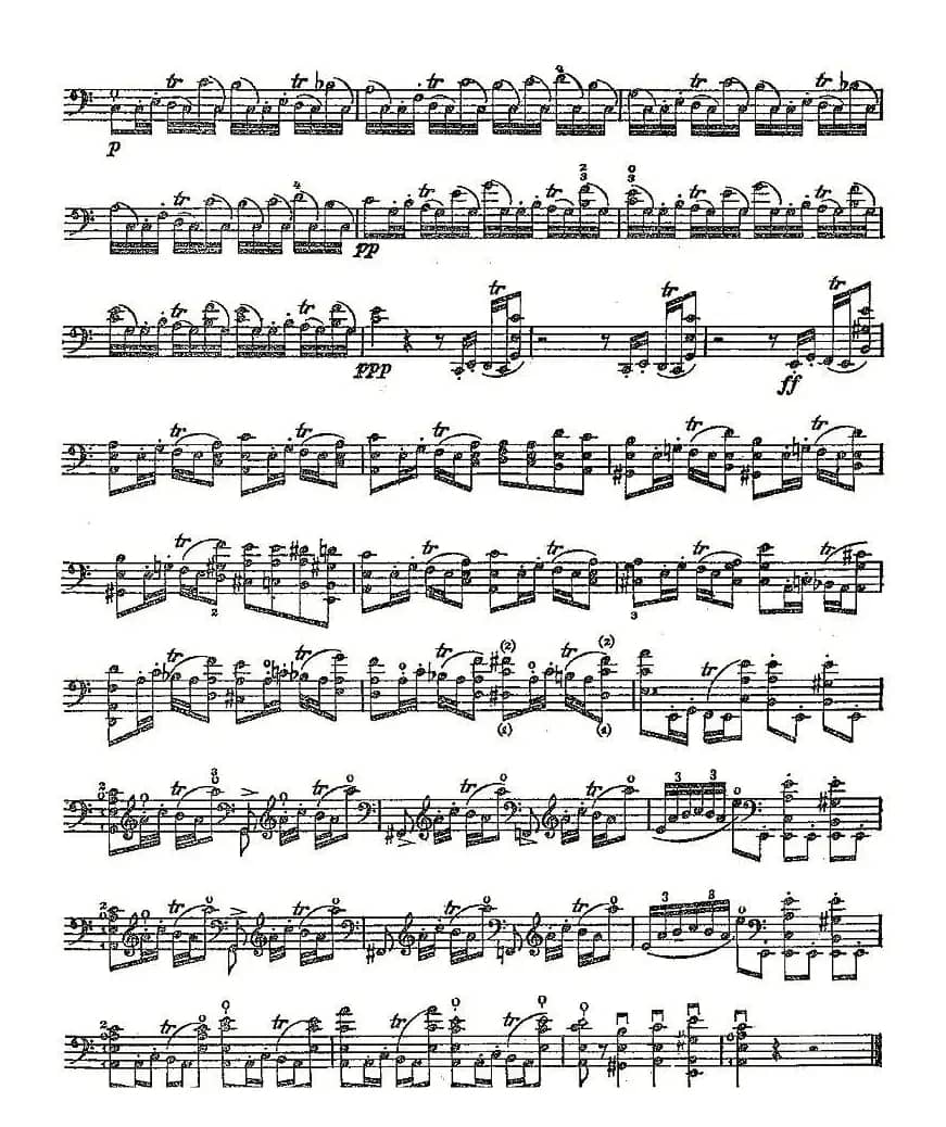 PIATTI 12 Caprices 之8（大提琴）