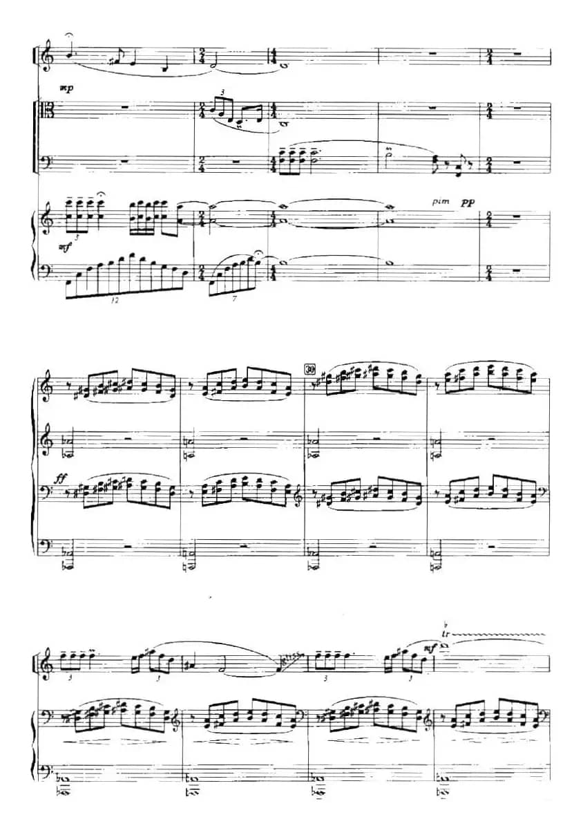 默契（中提琴+大提琴+钢琴+单簧管）