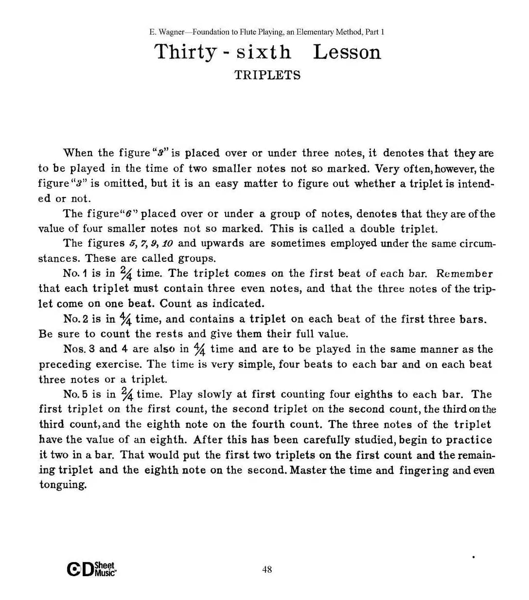 长笛演奏基础教程练习（31—40）