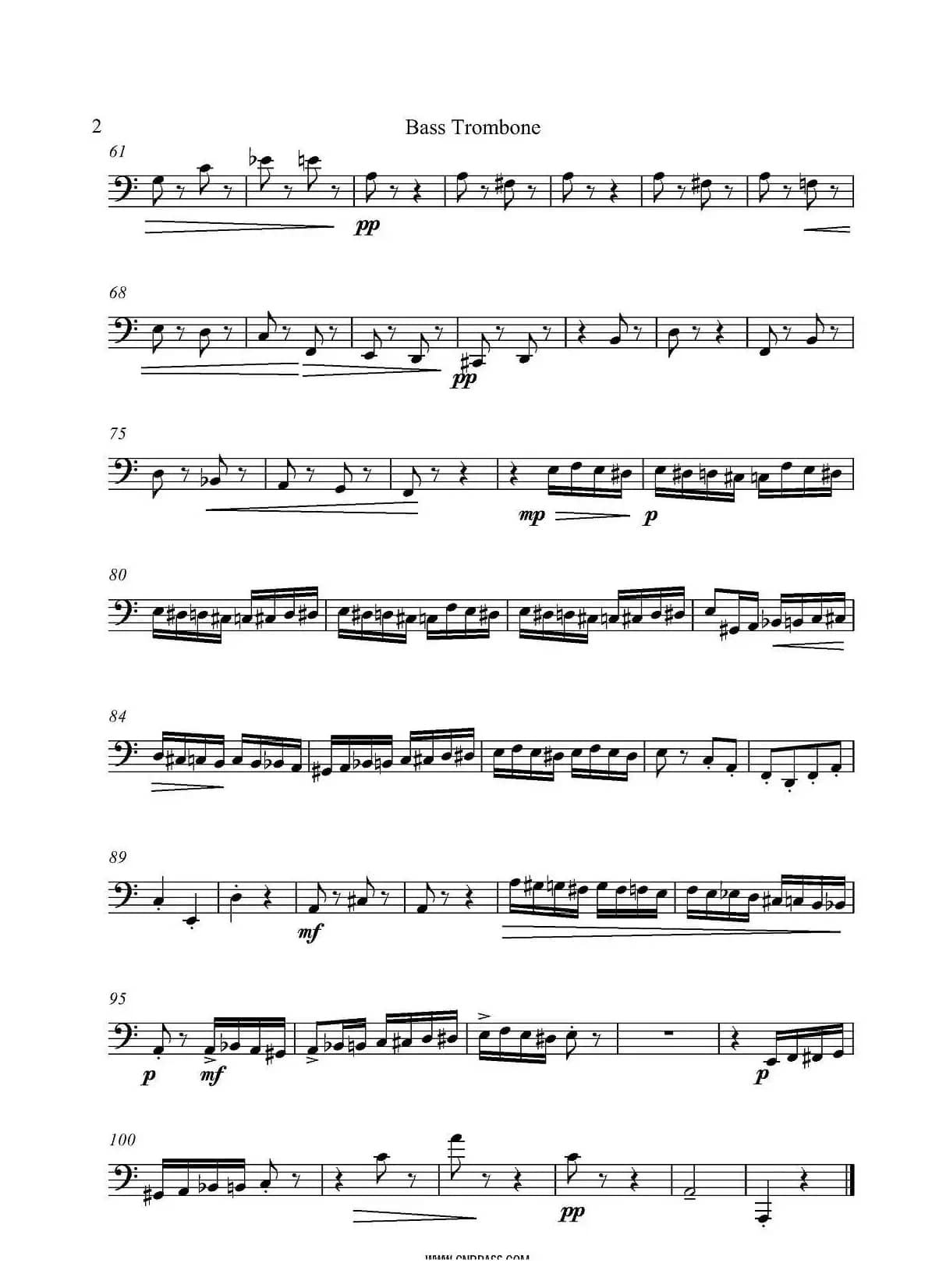 野蜂飞舞（低音长号）