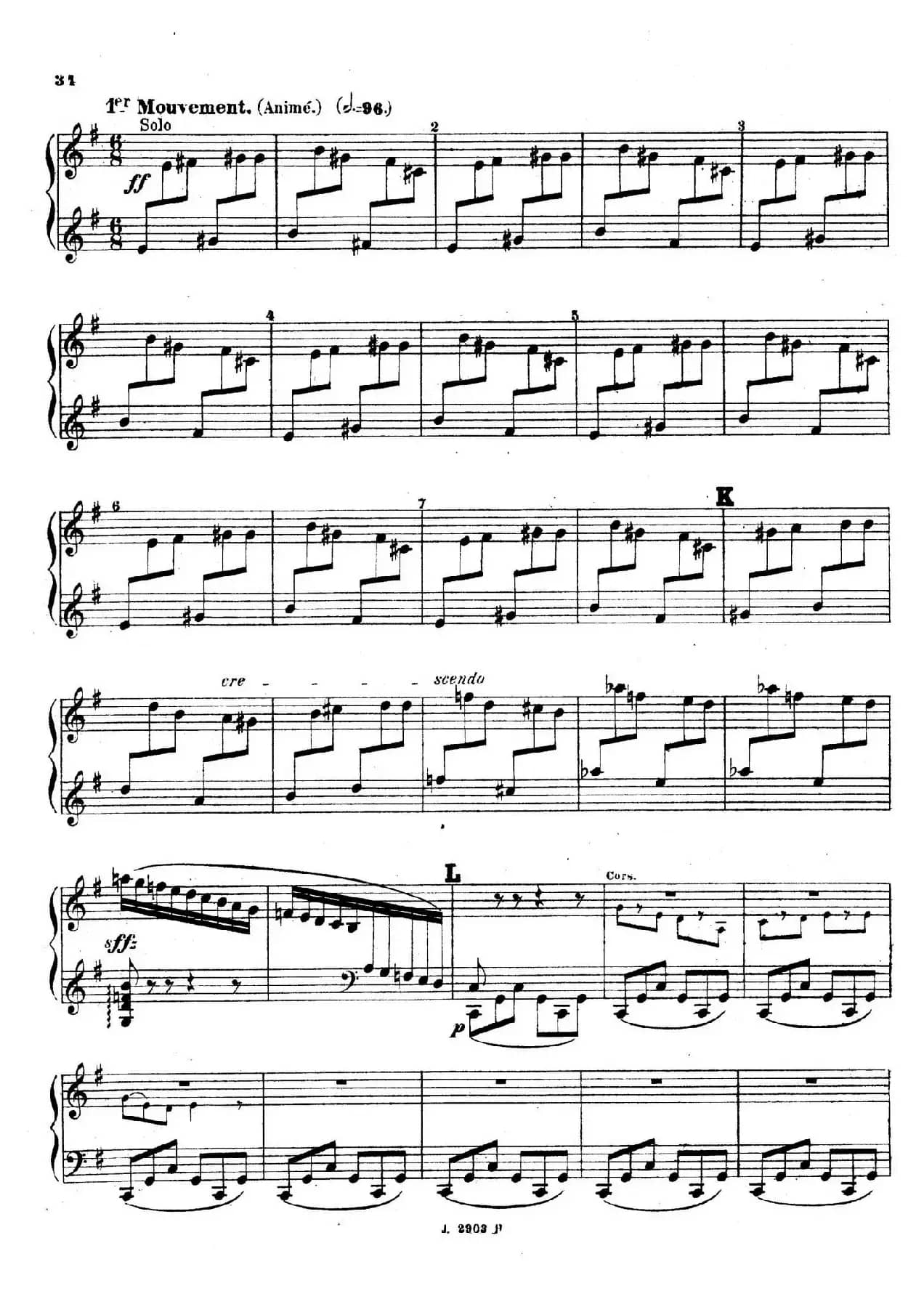 Symphony on a French Mountain Air Op.25（法国山歌交响曲·钢琴独奏·Ⅲ）