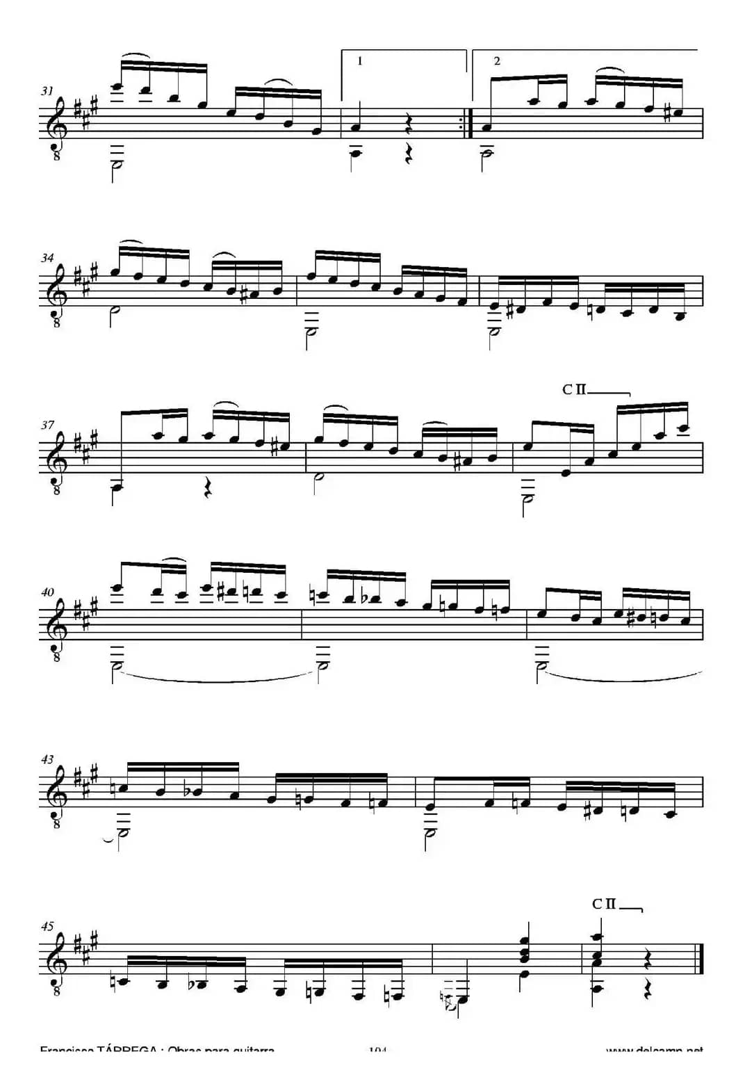 ESTUDIO(Sobre un Scherzo de Tomas Damas)（古典吉他）