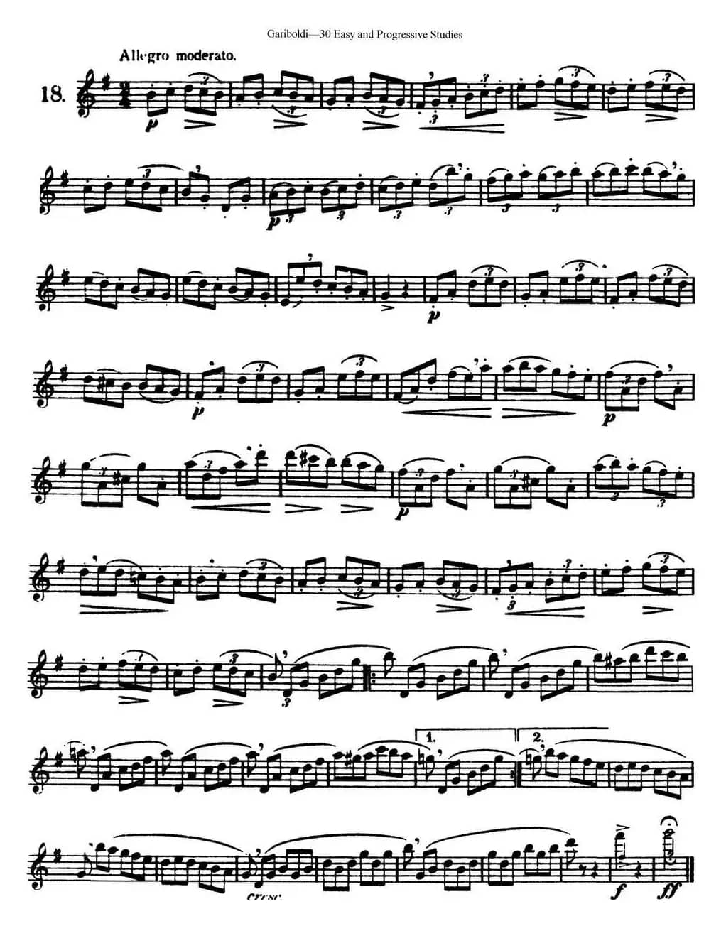 三十首基础及提高练习曲（NO.18）