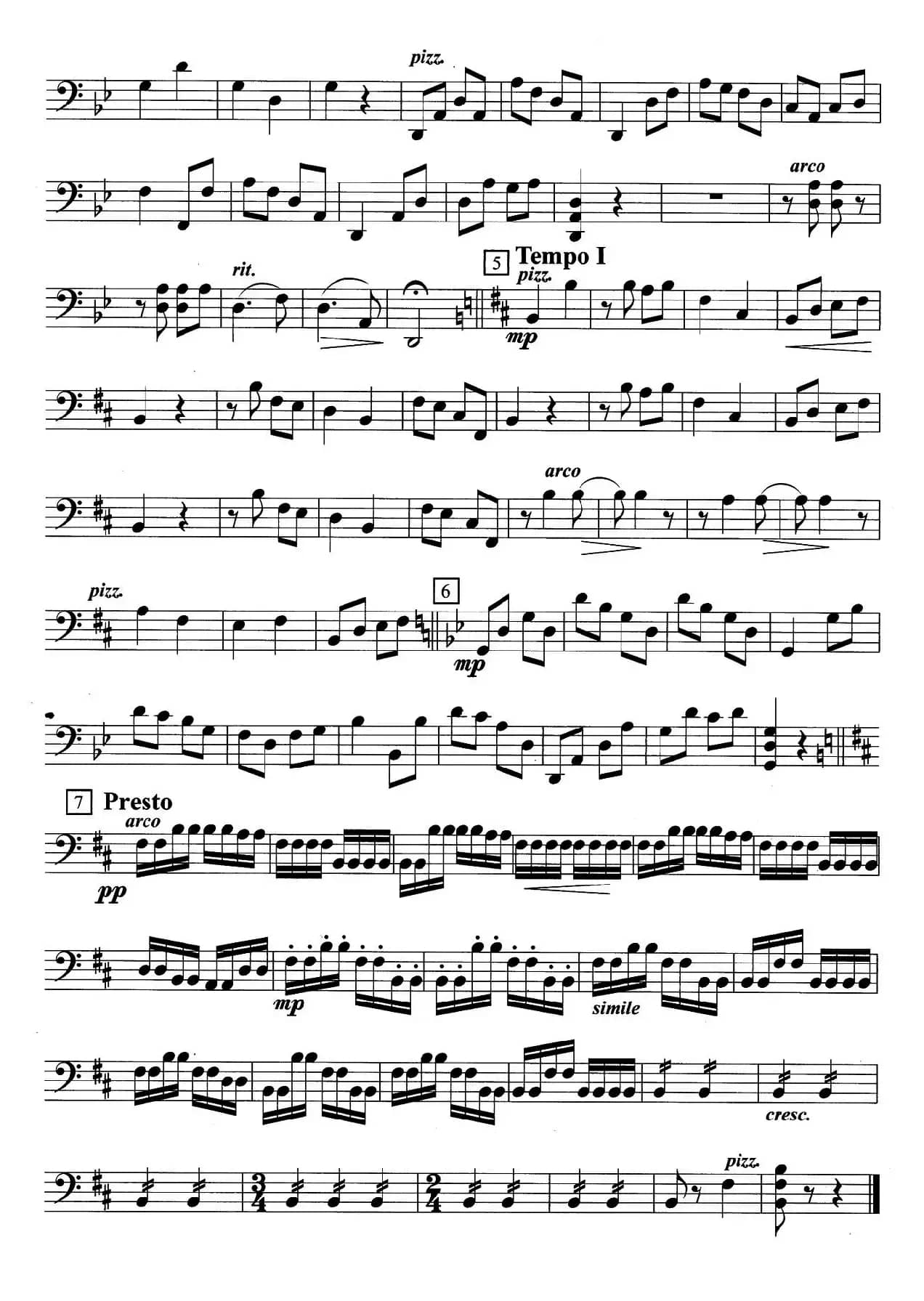 巧姑娘（弦乐四重奏大提琴分谱）