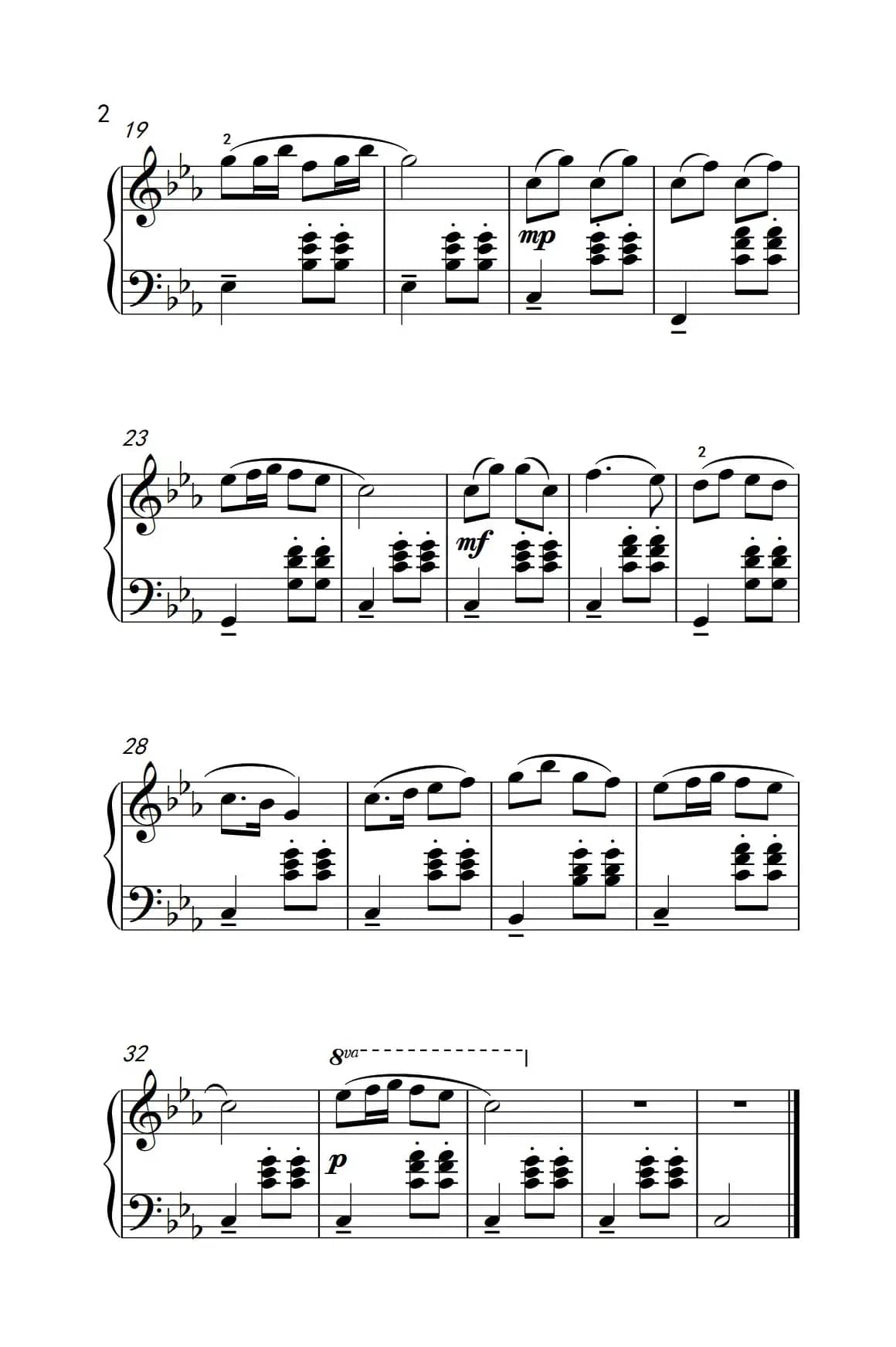 瑶族长鼓舞（约翰·汤普森 成人钢琴教程 第三册）