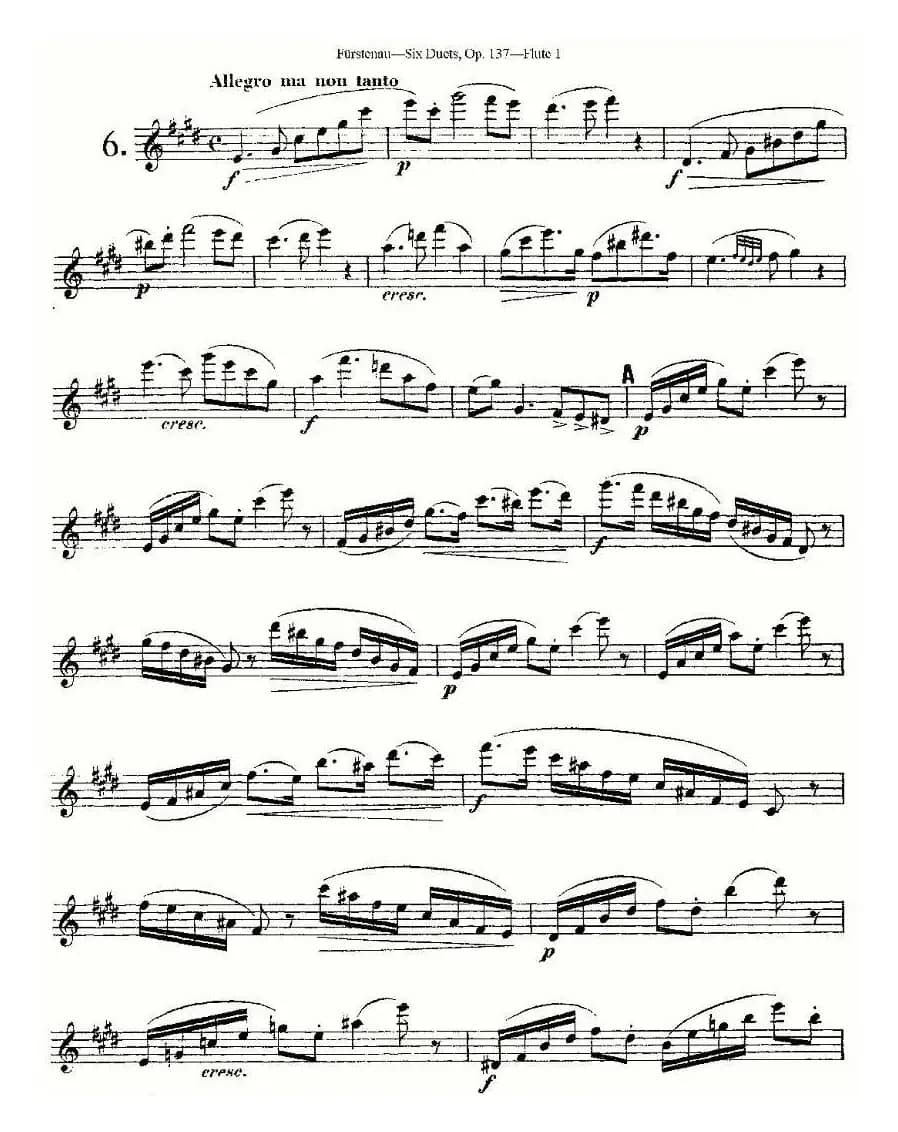 Six Duets, Op.137 之六（二重奏 六首作品 137号）