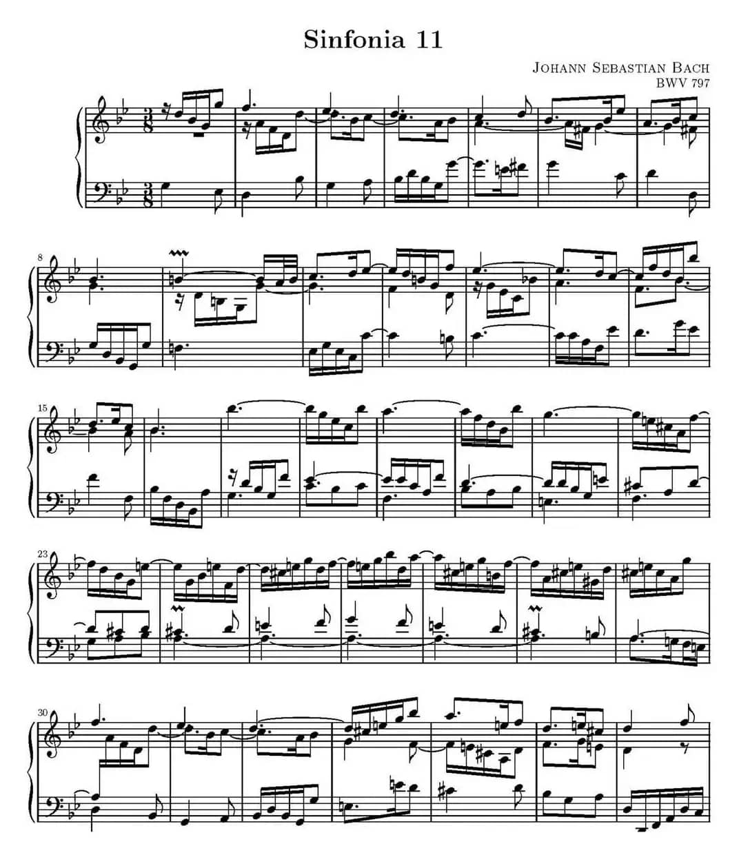 15首巴赫三部创意曲集（NO.11）