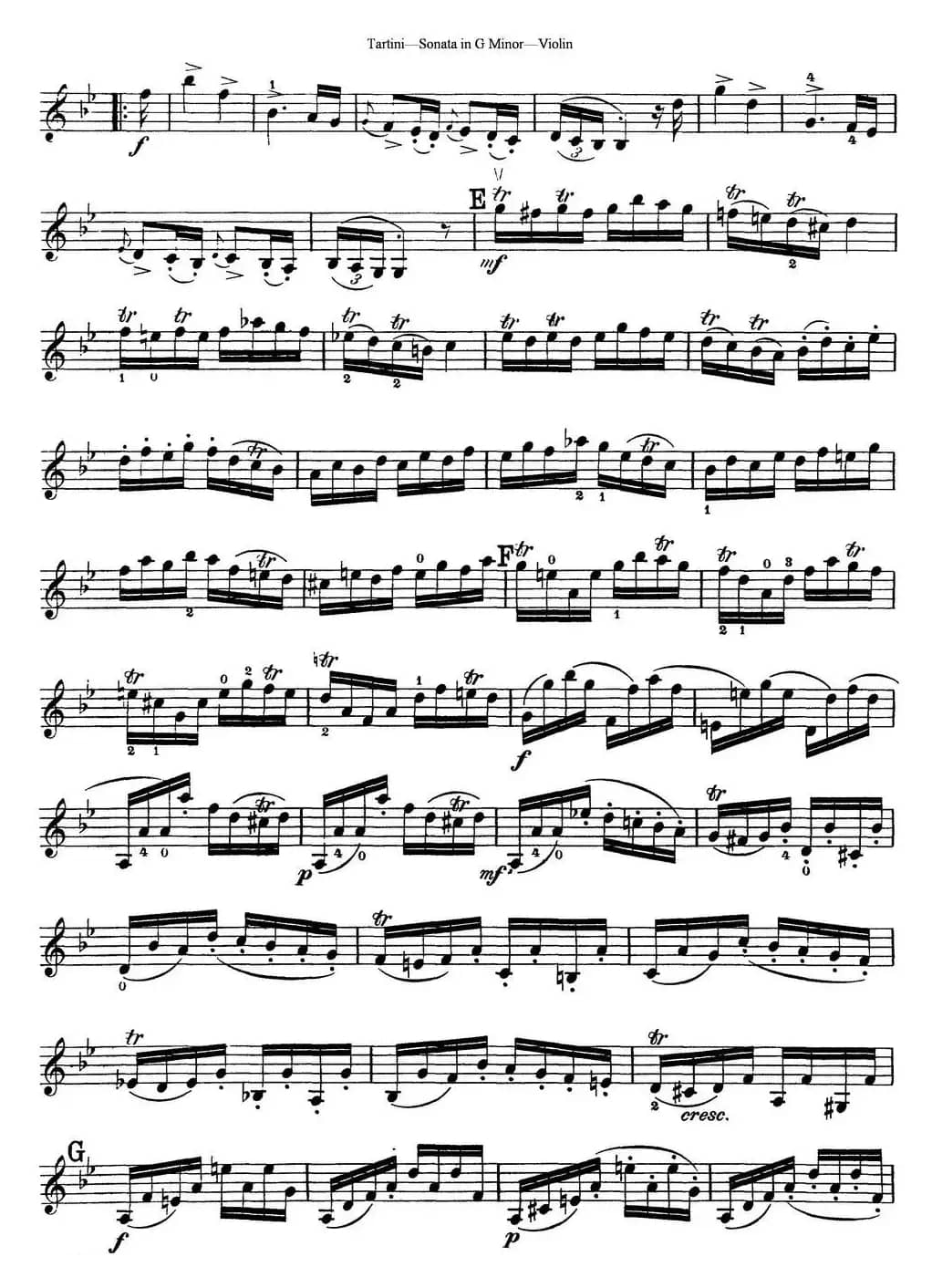 Violin Sonata in G Minor（The Devil's Trill）