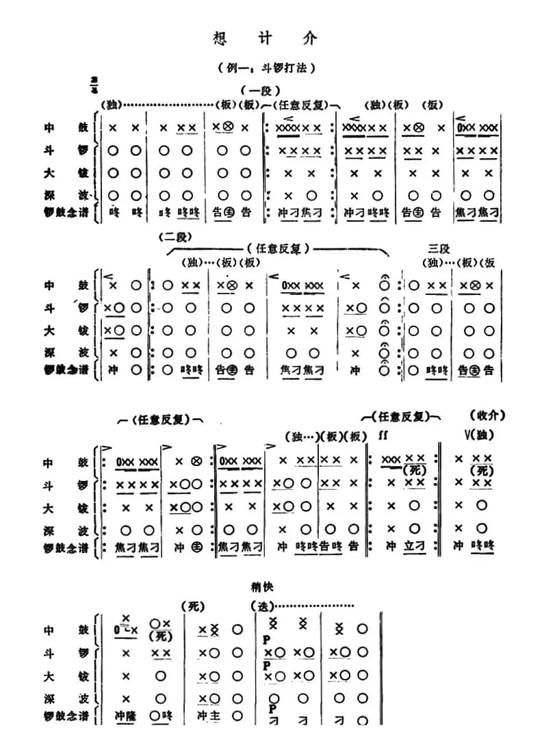 潮剧音乐：想计介