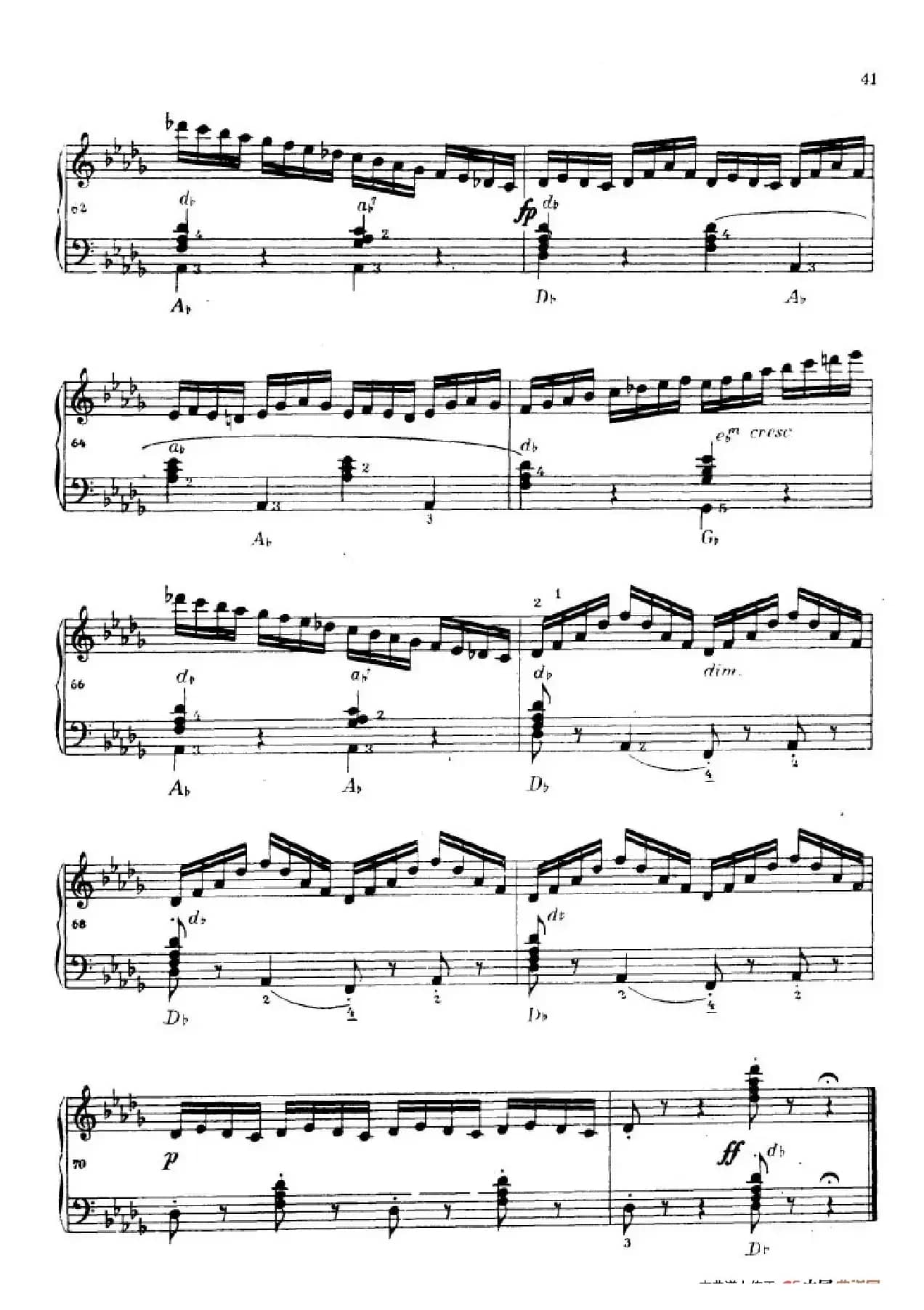 《车尔尼手风琴练习曲集》第Ⅳ册（第7首）
