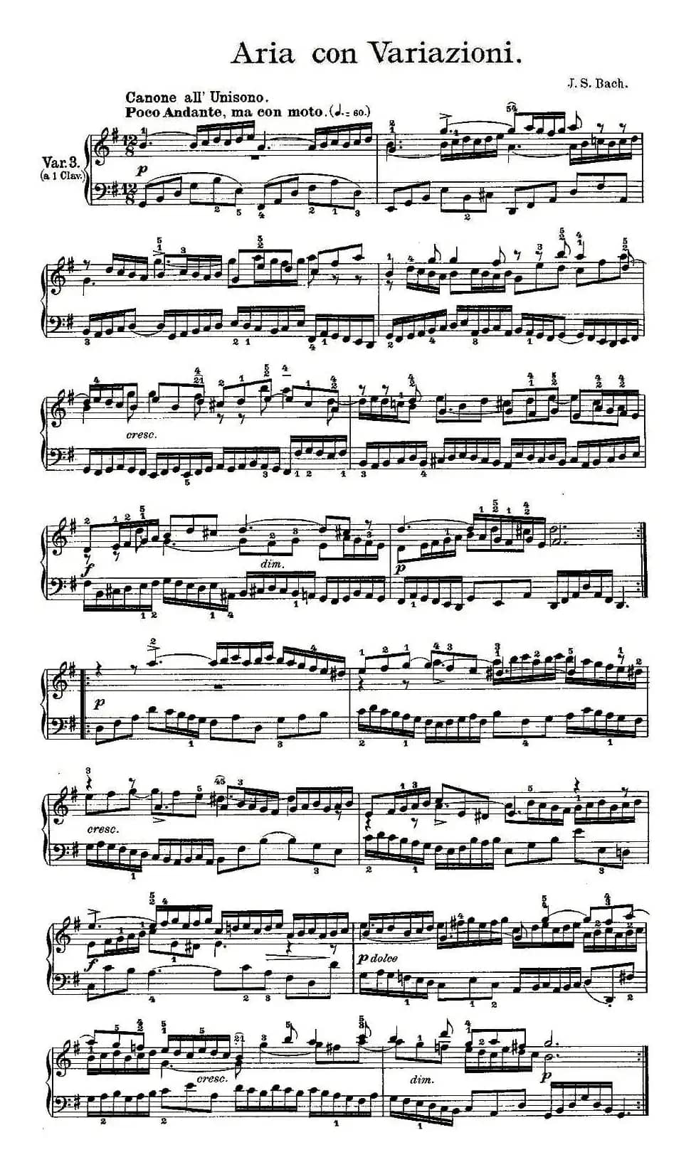 Aria con Variazioni 之三