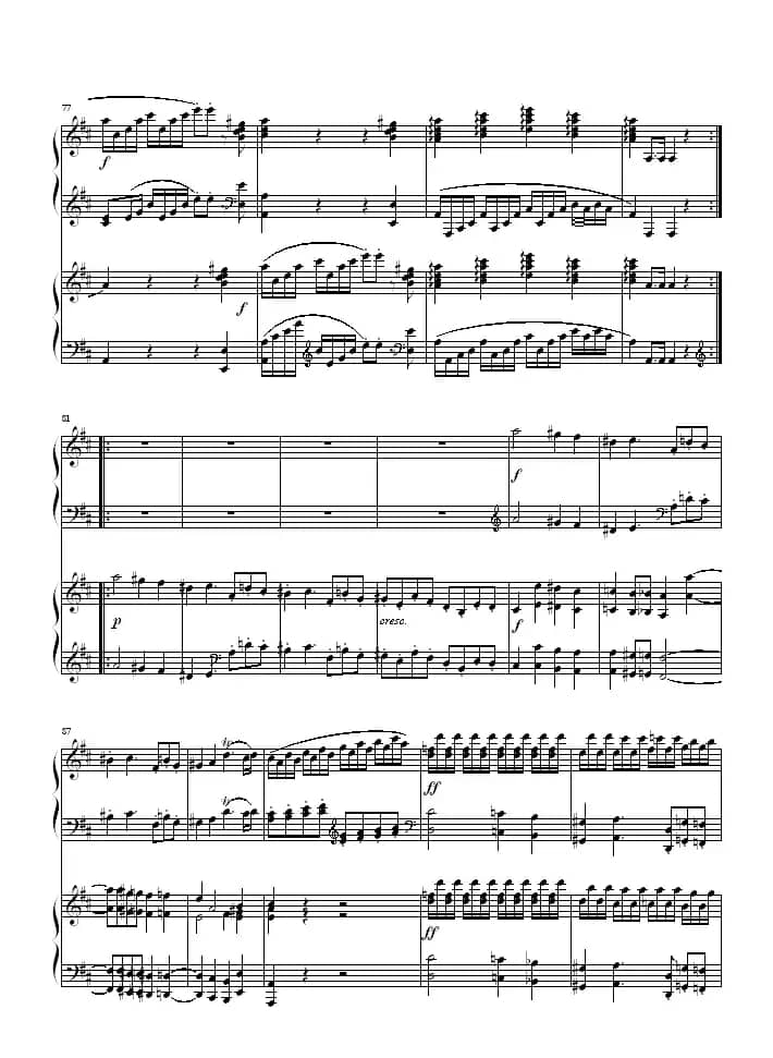 D大调双钢琴奏鸣曲K448第一乐章