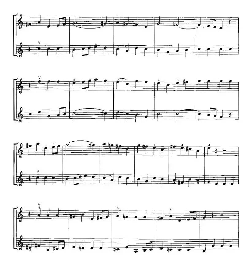 霍曼《小提琴基础教程》选曲：小序曲（二重奏）