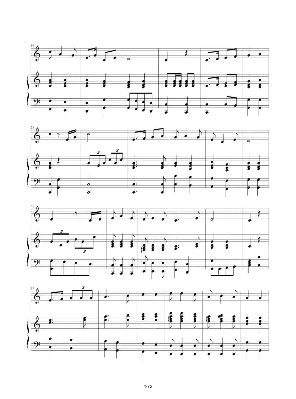 毕业歌（钢琴伴奏谱）