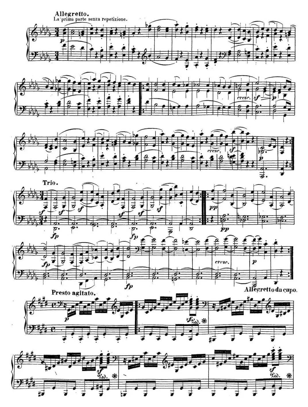 贝多芬钢琴奏鸣曲14 月光 升c小调 Op.27 No.2 C-sharp minor