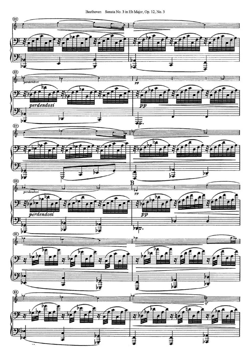 Violin Sonata No.3 in Eb Major Op.12 No.3（小提琴+钢琴伴奏）