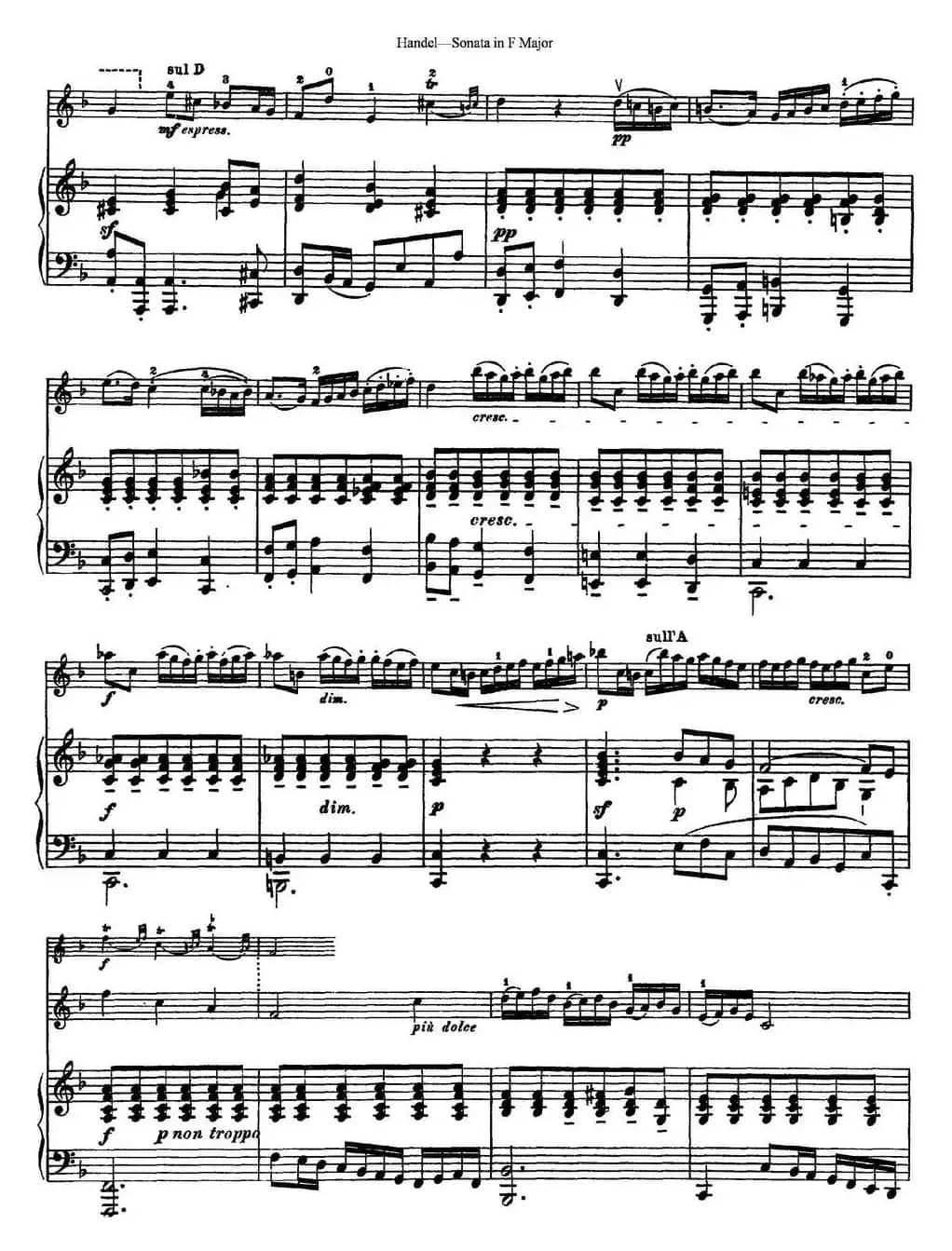 Violin Sonata No.3 in F major（小提琴+钢琴伴奏）